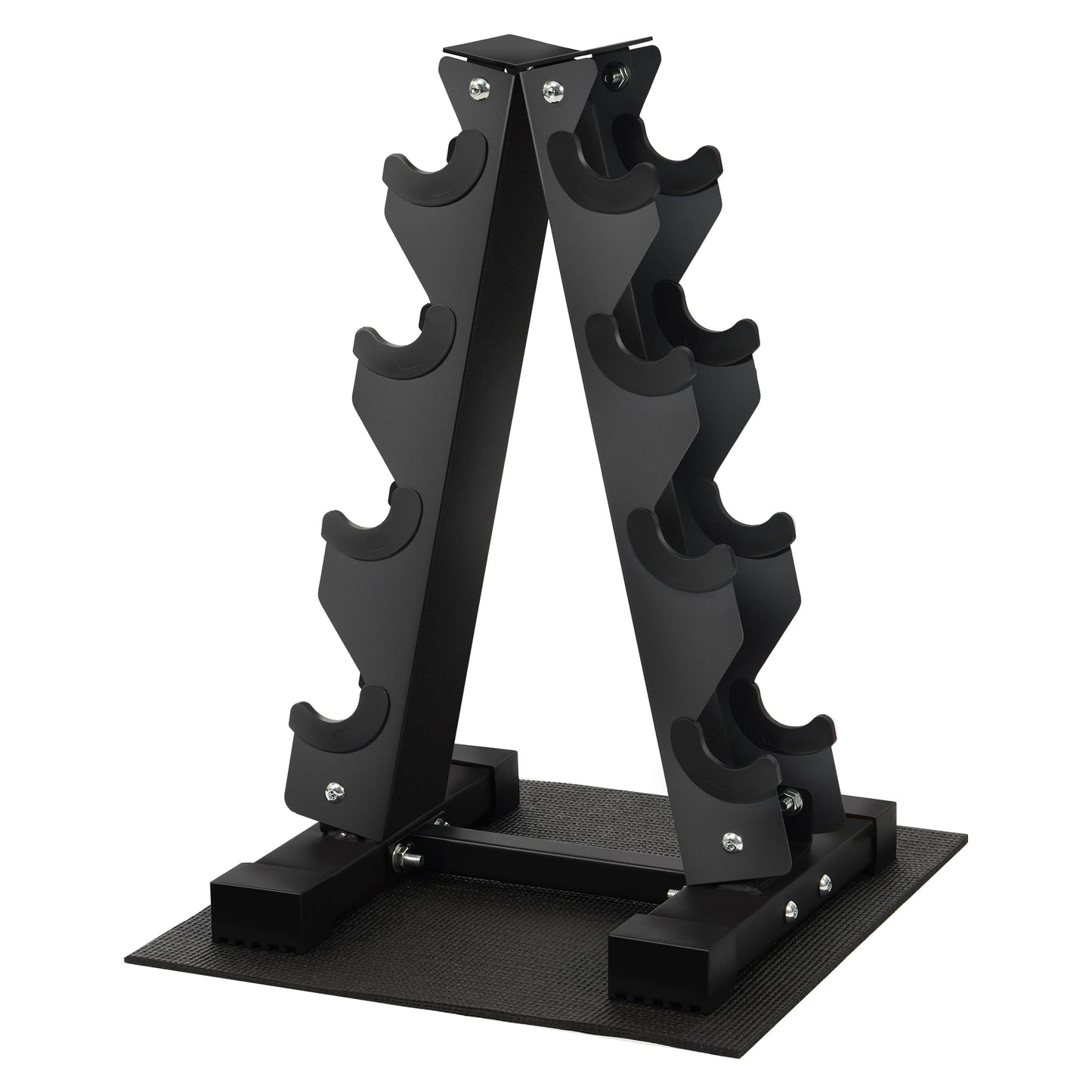 A-Frame Dumbbell Rack Stand Only with Anti-Slip Pads, Compact Weight Storage Rack for Home Gym, 4 Tier or 5 Tier A-Shape Rack Options