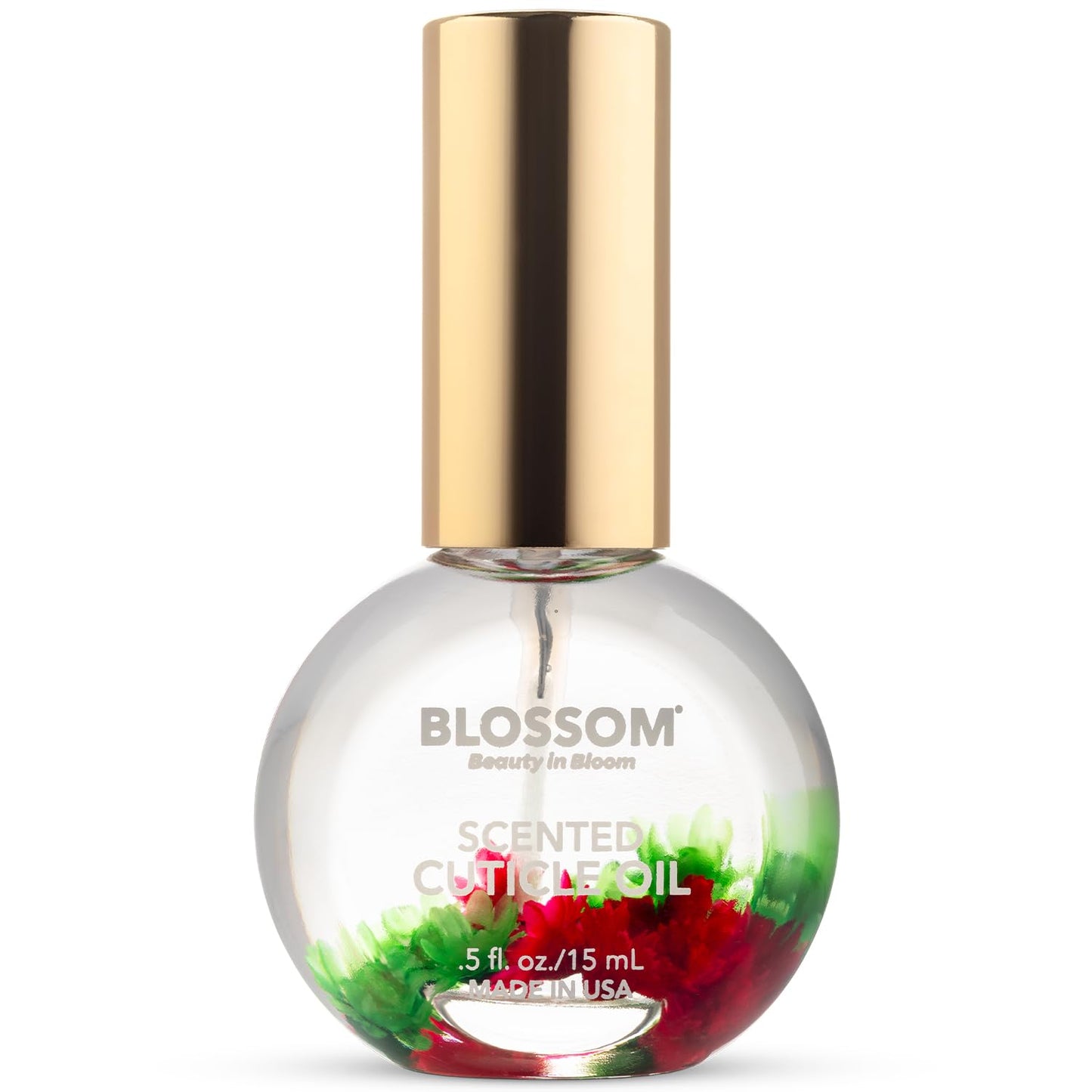 Blossom Cuticle Oil for Nails, Hydrating, Moisturizing, Scented Nail Oil Cuticle Care, Infused with Real Flowers, Made in USA, 0.5 fl. oz, Rose
