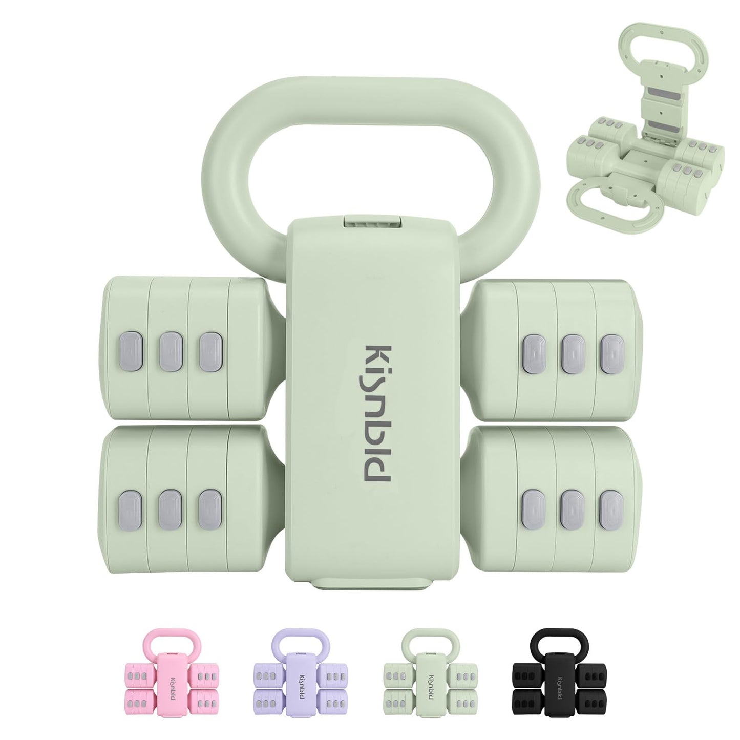 Adjustable Dumbbell Set of 2, 4 in 1 Free Weights Dumbbells Set for Women with Fast Adjustment, Each 2lb 3lb 4lb 5lb Hand Weights Set for Home Gym & Outdoor Exercise Training