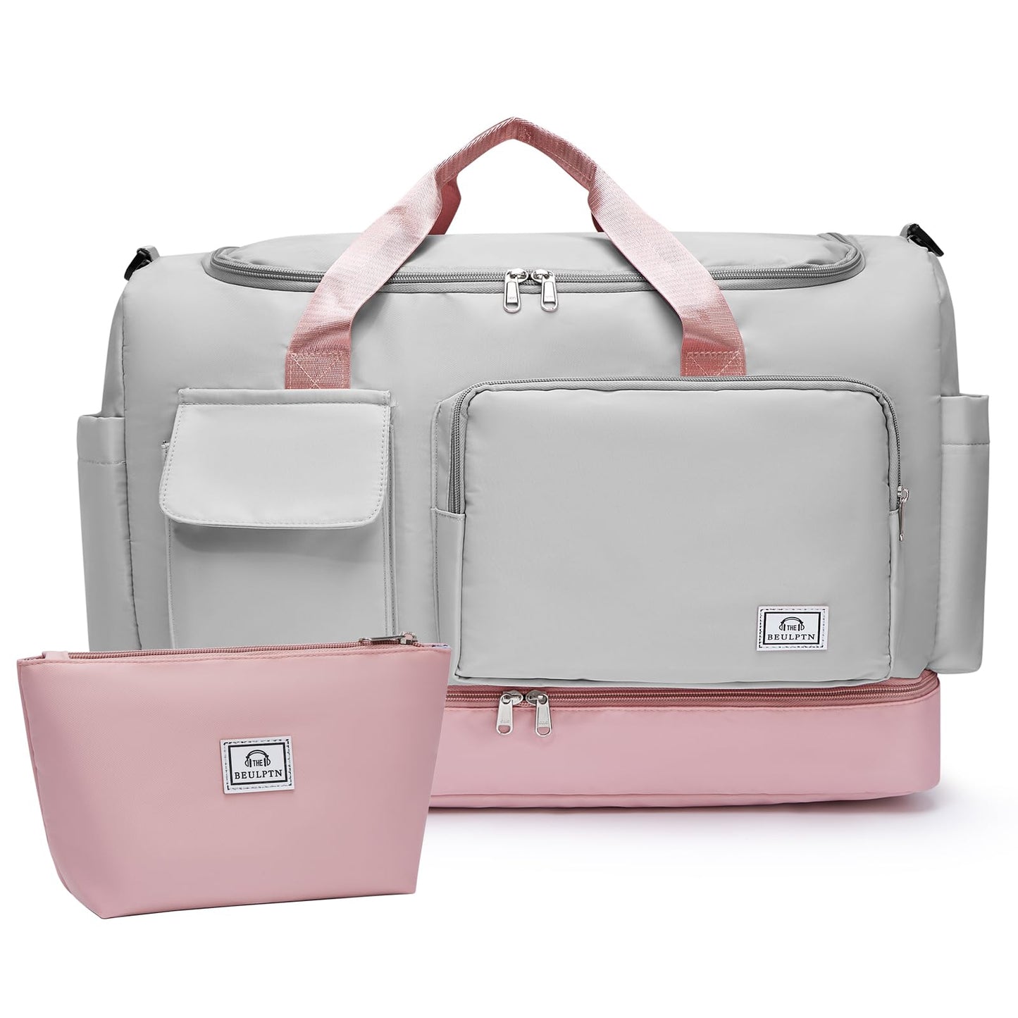 Small Gym Bag for Women, Travel Duffle Bag Carry On Weekender Bag with Shoe Compartment
