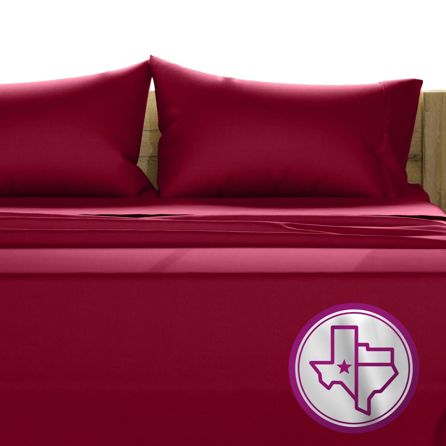 TEXAS LINEN CO. 100% Egyptian Cotton Sheets King Size Set - 1200 Thread Count Egyptian Cotton Luxury Sheets King Size, 17" Deep Pocket, Soft, Cooling Sateen Weave Hotel Quality Bedding Set - White