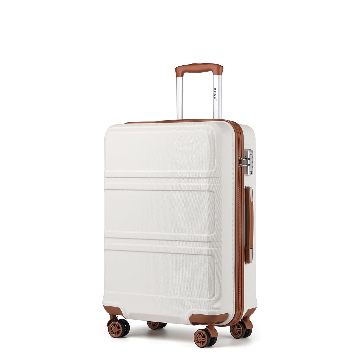 Kono 3 Piece Luggage Sets Expandable(only 28") Lightweight with Spinner Wheels TSA Lock Hardside Travel Rolling Suitcases 20in 24in 28in Carry on Pink