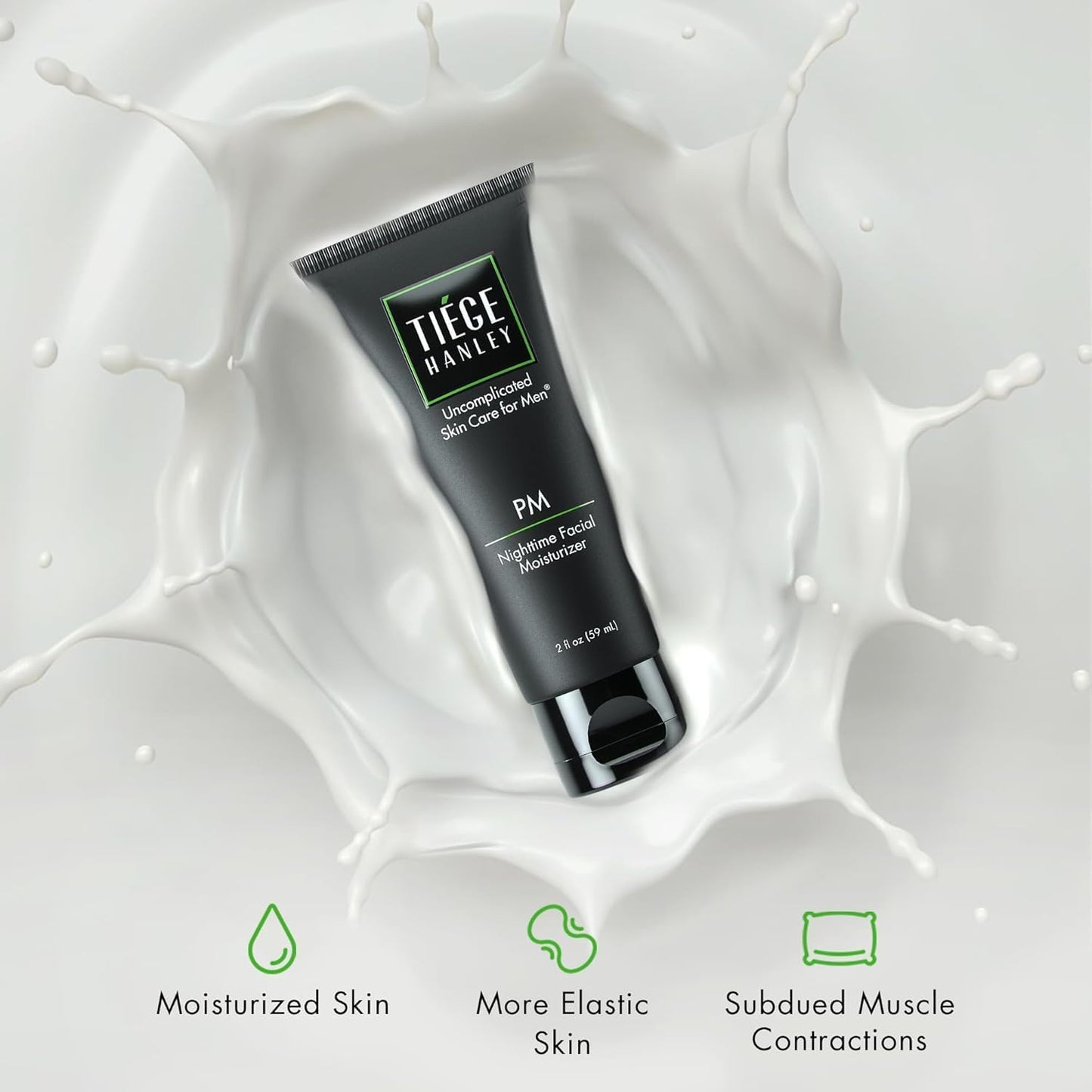 Tiege Hanley Mens Face Moisturizers, Morning Daytime Facial Moisturizer with SPF 20 (2.5 oz) and Night Time Facial Moisturizer - Anti-Aging Night Time Wrinkle Cream for Men with Sensitive Skin (2 oz)