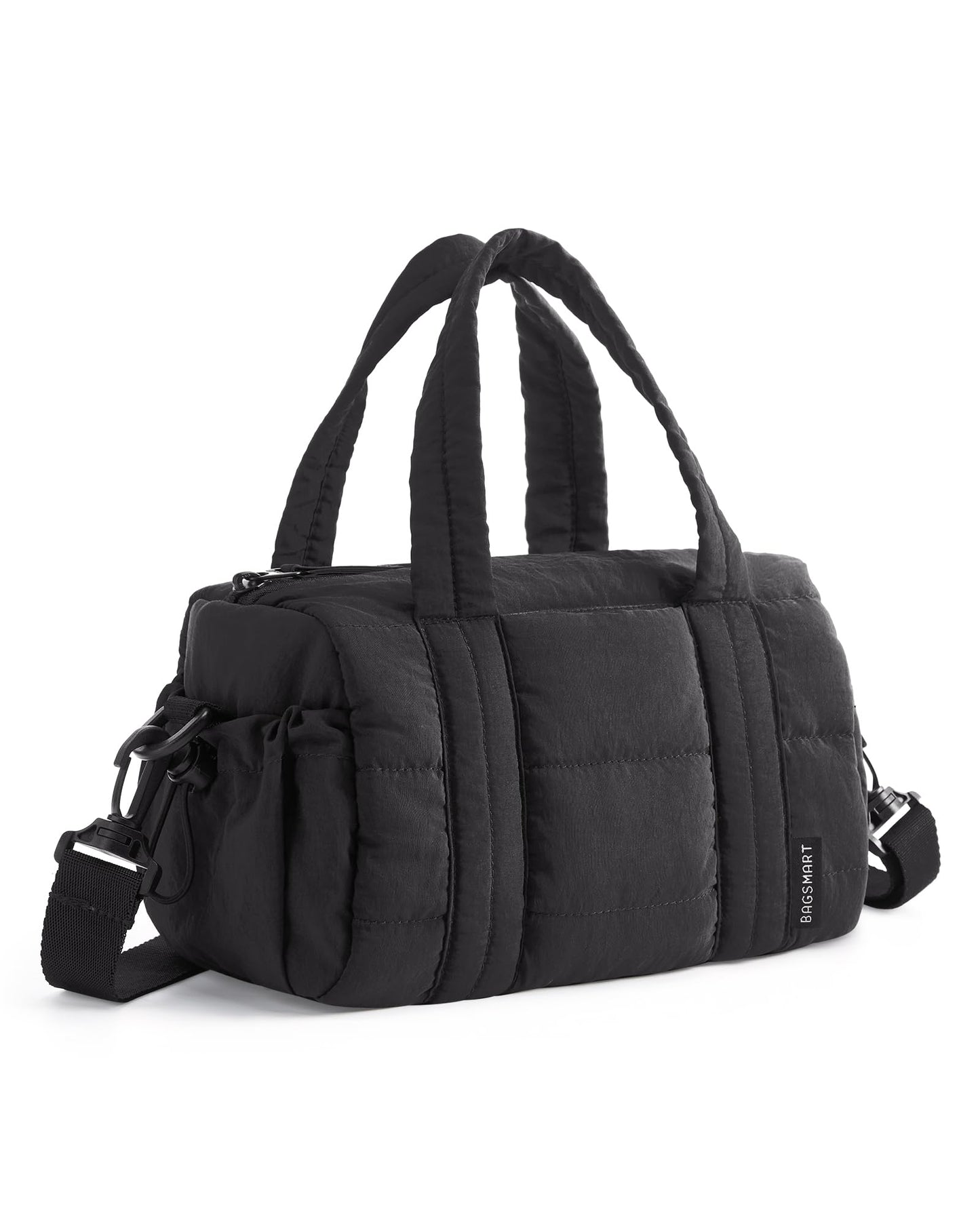 BAGSMART Reiki Gym Bag for Women, Yoga Mat Duffle Bag with Wet & Dry Pocket, Quilted Sports Bag for Weekend/Swimming, Sand Brown