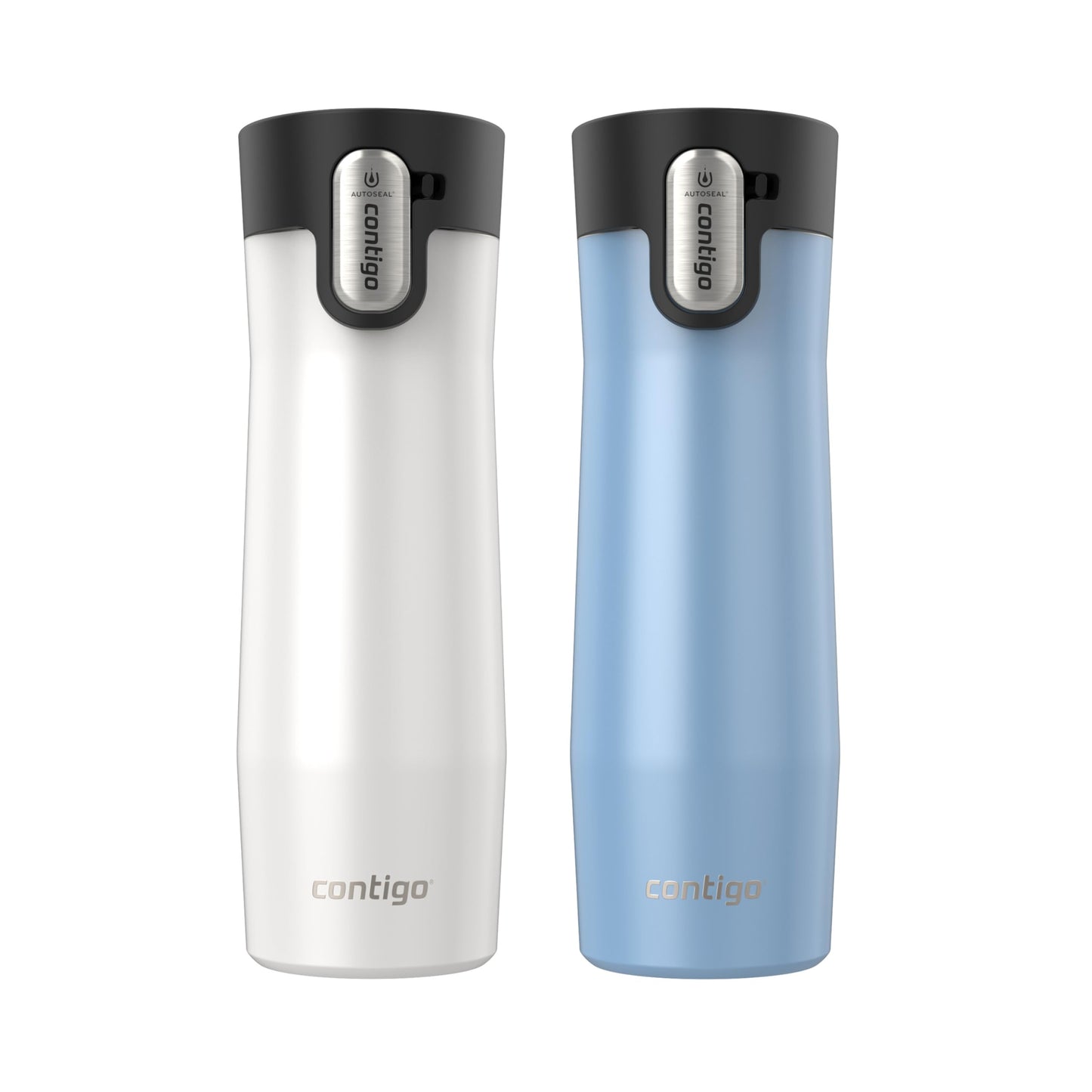 Contigo West Loop Stainless Steel Travel Mug with AUTOSEAL Lid, 16oz., Stainless Steel/Black