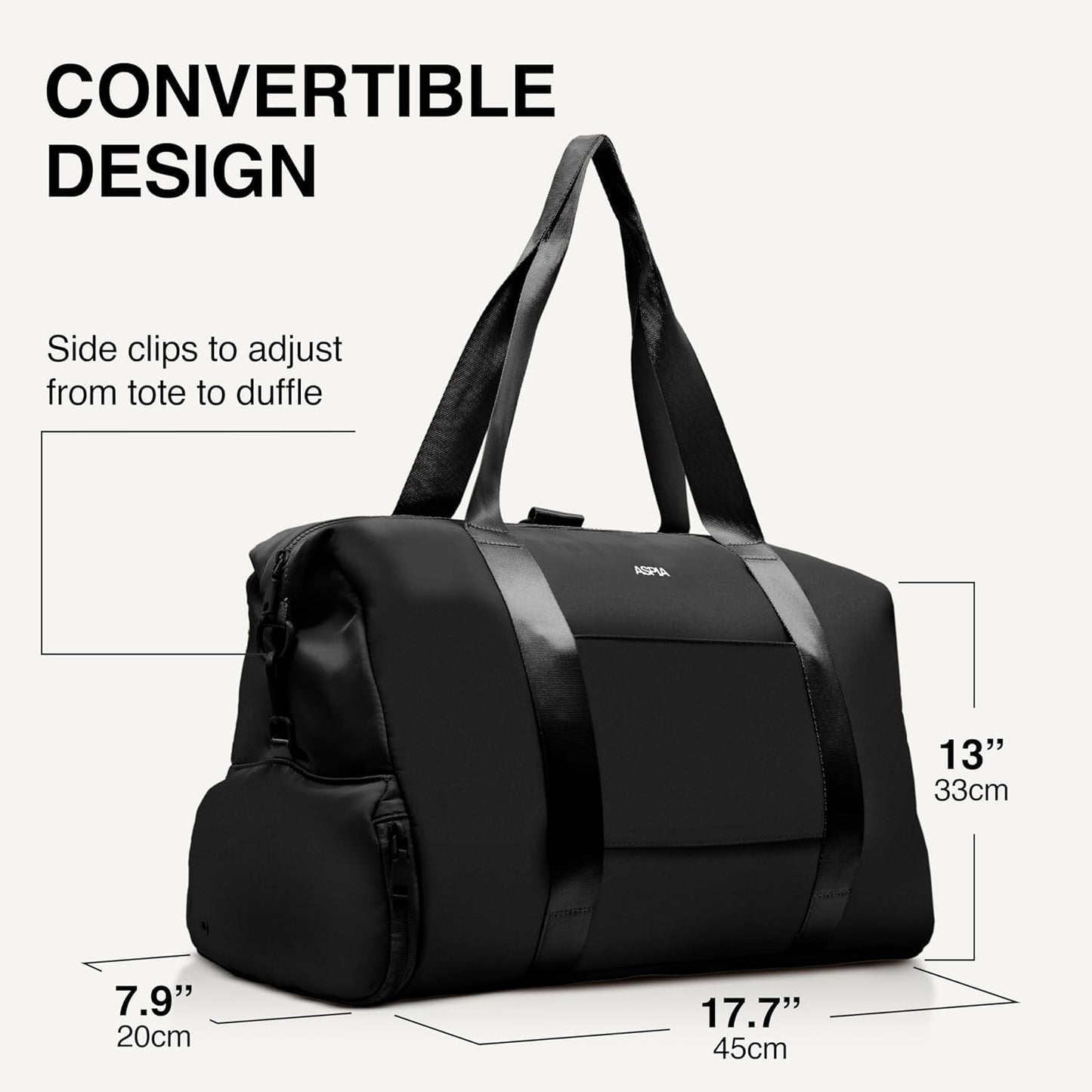 Gym Bag for Women, 3-in-1 Duffle with Laptop & Yoga Mat Space, Travel Bag with Shoe Compartment, Luggage Sleeve & Toiletries Pouch, Lightweight Weekender Carry On, Water Resistant