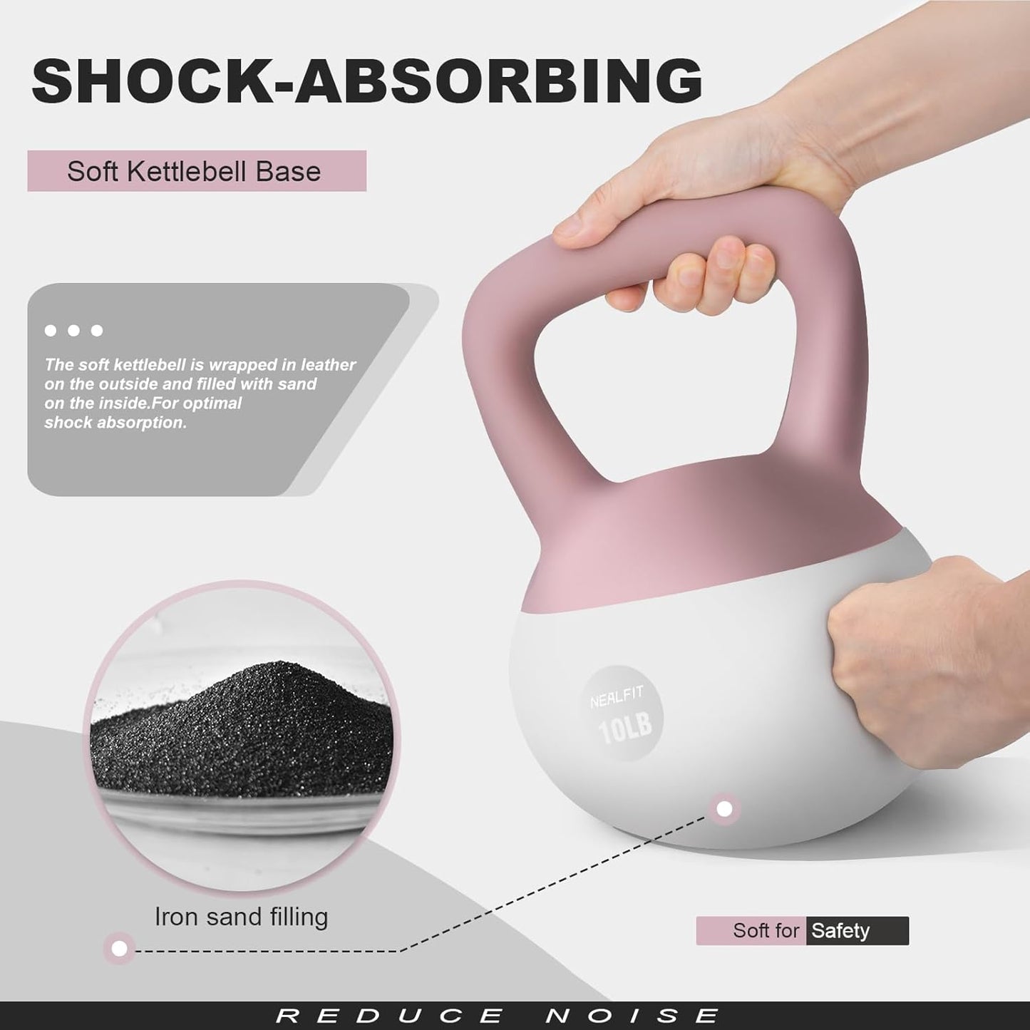 Soft Kettlebell 5LB/10LB/15LB/20LB/25LB, Kettlebells Set Soft Kettle Bell Anti-Slip Grip Weight for Home Gym Strength Training