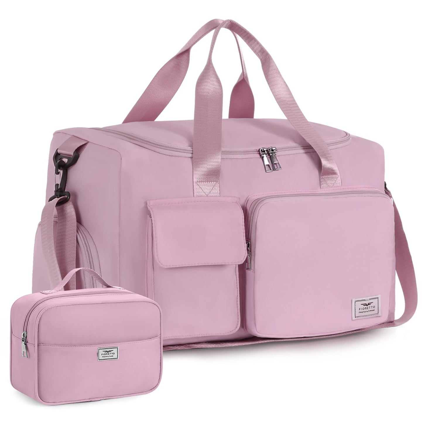 FIORETTO Women's Gym Duffle Bag with Shoes Compartment, 37L Capacity, Ideal for Travel, Gym, Sports, Duffel, Weekender