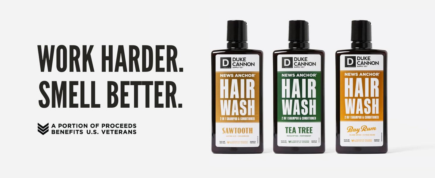 Duke Cannon News Anchor® 2-in-1 Hair Wash - Sawtooth, 14 oz.