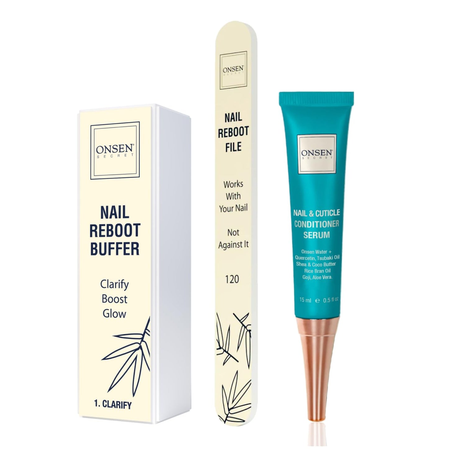 Onsen Nail & Cuticle Cream Treatment w/Japanese Tsubaki, Jojoba & Lavender Oil, Shea Butter – Strengthens Nails, Softens Cuticles - Daily Repair Care (1 Count/15 ml)