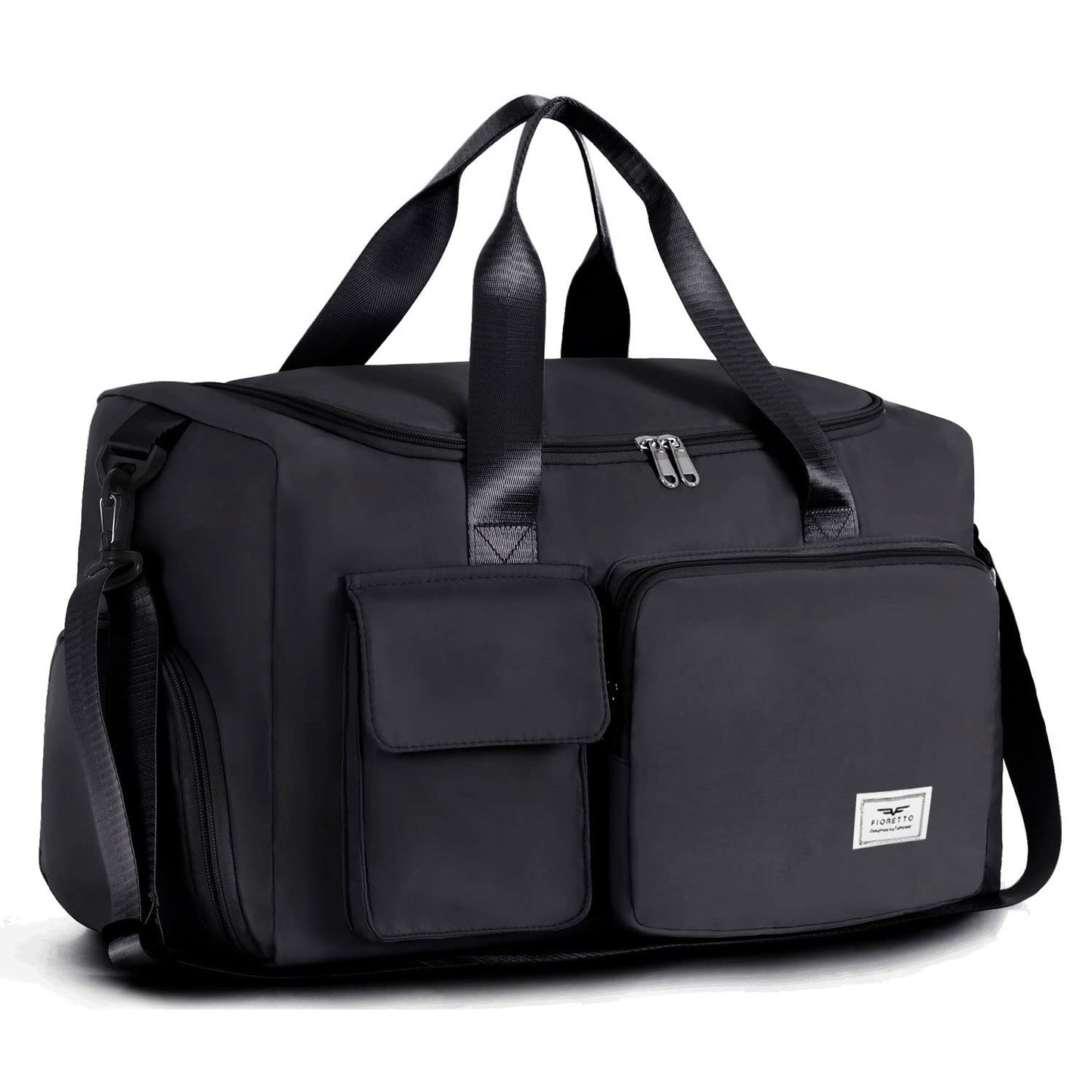 FIORETTO Women's Gym Duffle Bag with Shoes Compartment, 37L Capacity, Ideal for Travel, Gym, Sports, Duffel, Weekender