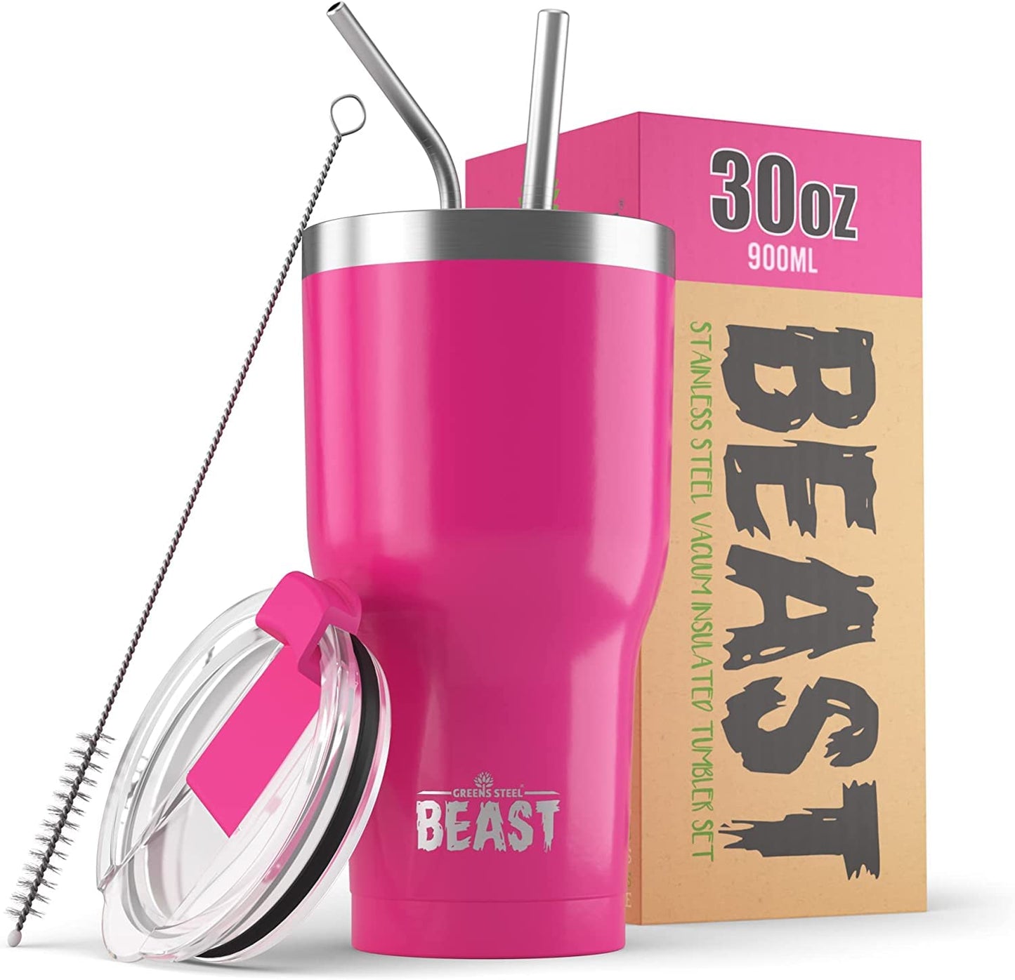 Beast 50 oz Tumbler Stainless Steel Vacuum Insulated Coffee Ice Cup Double Wall Travel Flask (Arctic White)