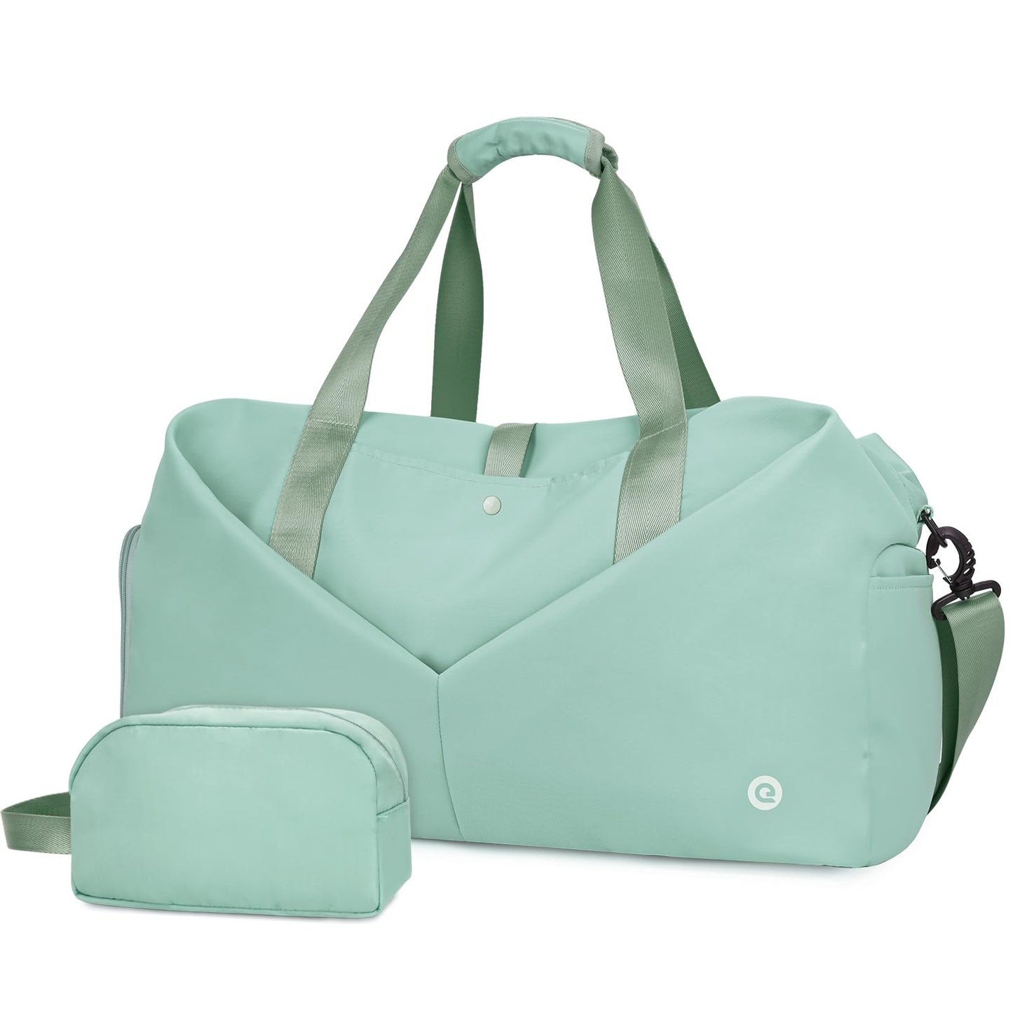 Ceneda 20" Gym Duffel Bag with Wet Pocket Shoes Compartment Portable Overnight Weekender Bag Travel bag Yoga Bag for Women (Celadon)