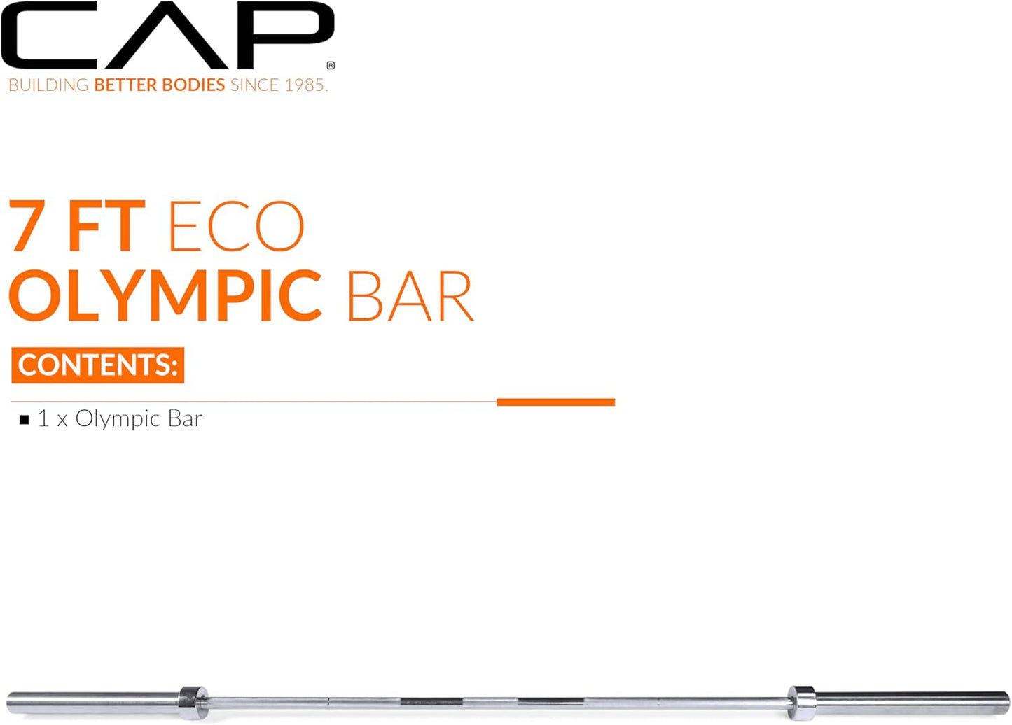 CAP Barbell 2-Inch Olympic 7 ft Barbell Bars | Multiple Options