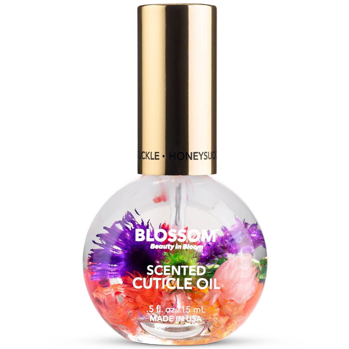 Blossom Cuticle Oil for Nails, Hydrating, Moisturizing, Scented Nail Oil Cuticle Care, Infused with Real Flowers, Made in USA, 0.5 fl. oz, Rose