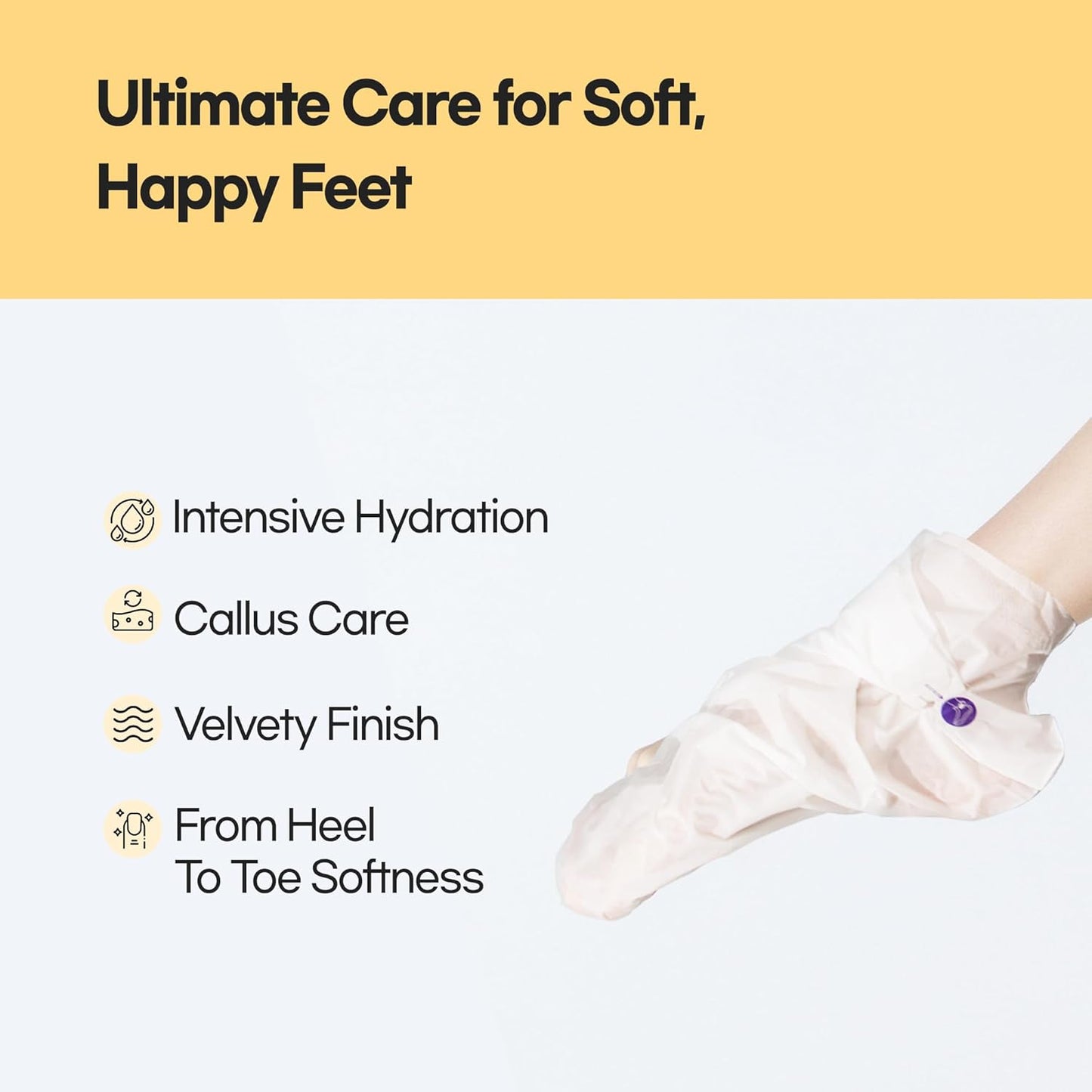 Epielle Hydrating Foot Masks 6 Pairs, Deep Moisturizing Socks for Dry Feet & Cracked Heels, Relieve and Soften with Shea Butter & Jojoba Oil, Korean Skin Care, Spa Set, Self Care Gifts for Women