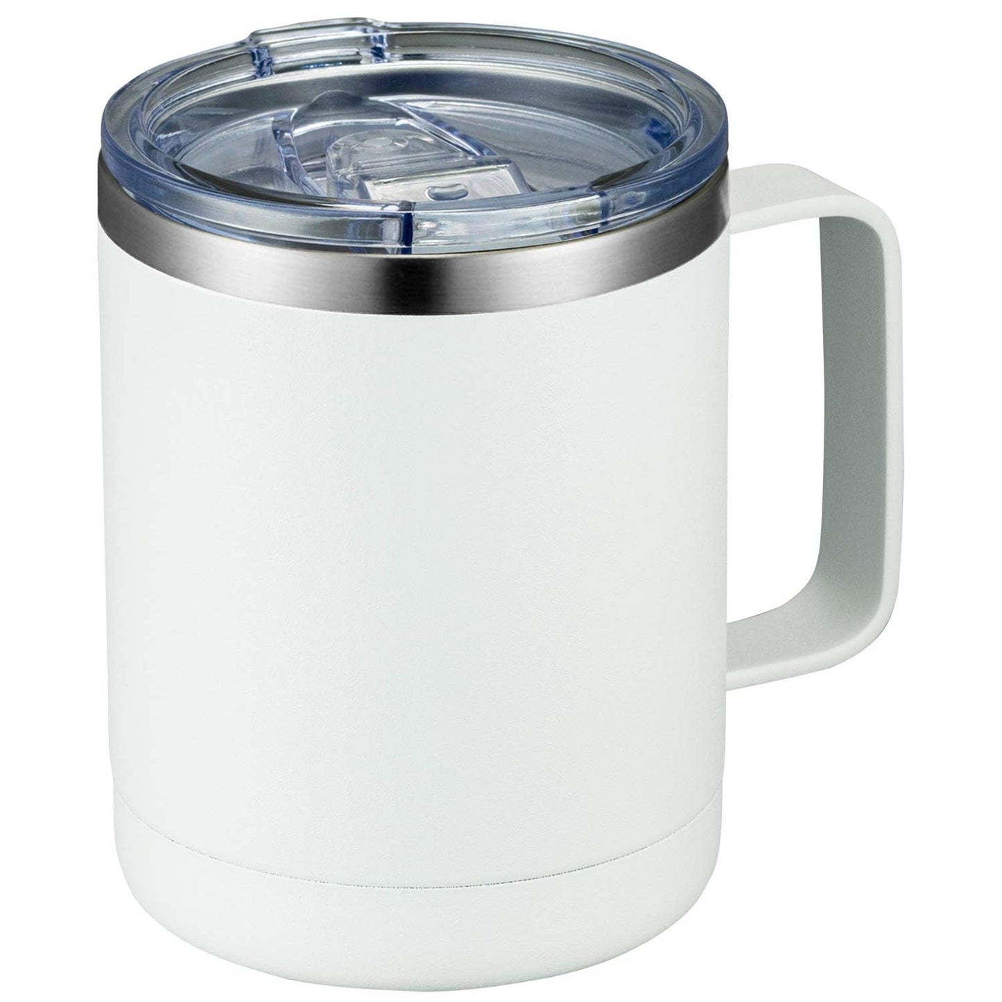 MEWAY 12oz Coffee Mug With Handle and Sliding Lid,Stainless Steel Travel Tumbler Cup with Handle,Double Wall Vacuum Insulated Camping Cup for Hot & Cold Drinks Tea (Purple,Set of 1)
