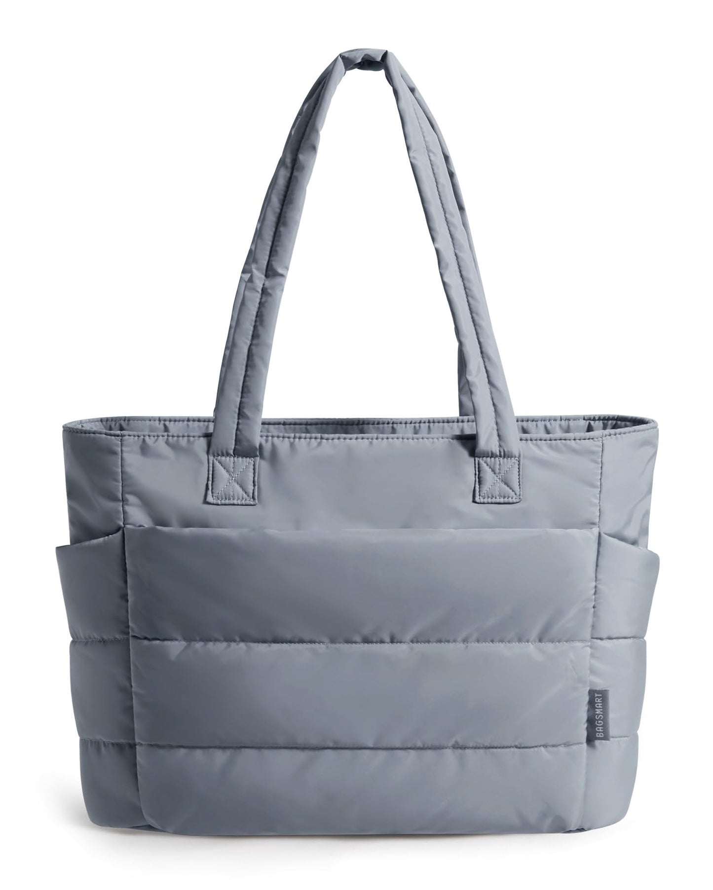 BAGSMART Tote Bag for Women, Lightweight Puffy Tote Bag with Compartments Quilted Shoulder Bag Handbag for Travel, Work, Gym
