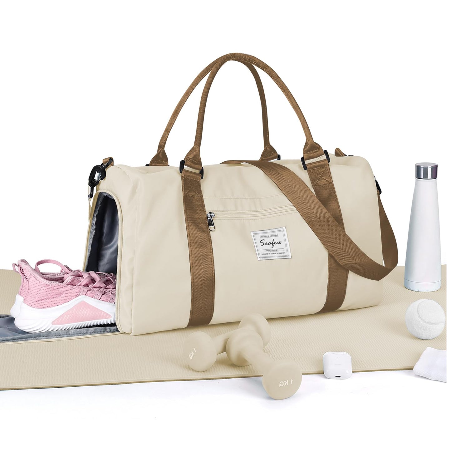 Gym Bag Womens,Travel Duffel Carry on Bag Sport Tote Bag Weekend Overnight Bag