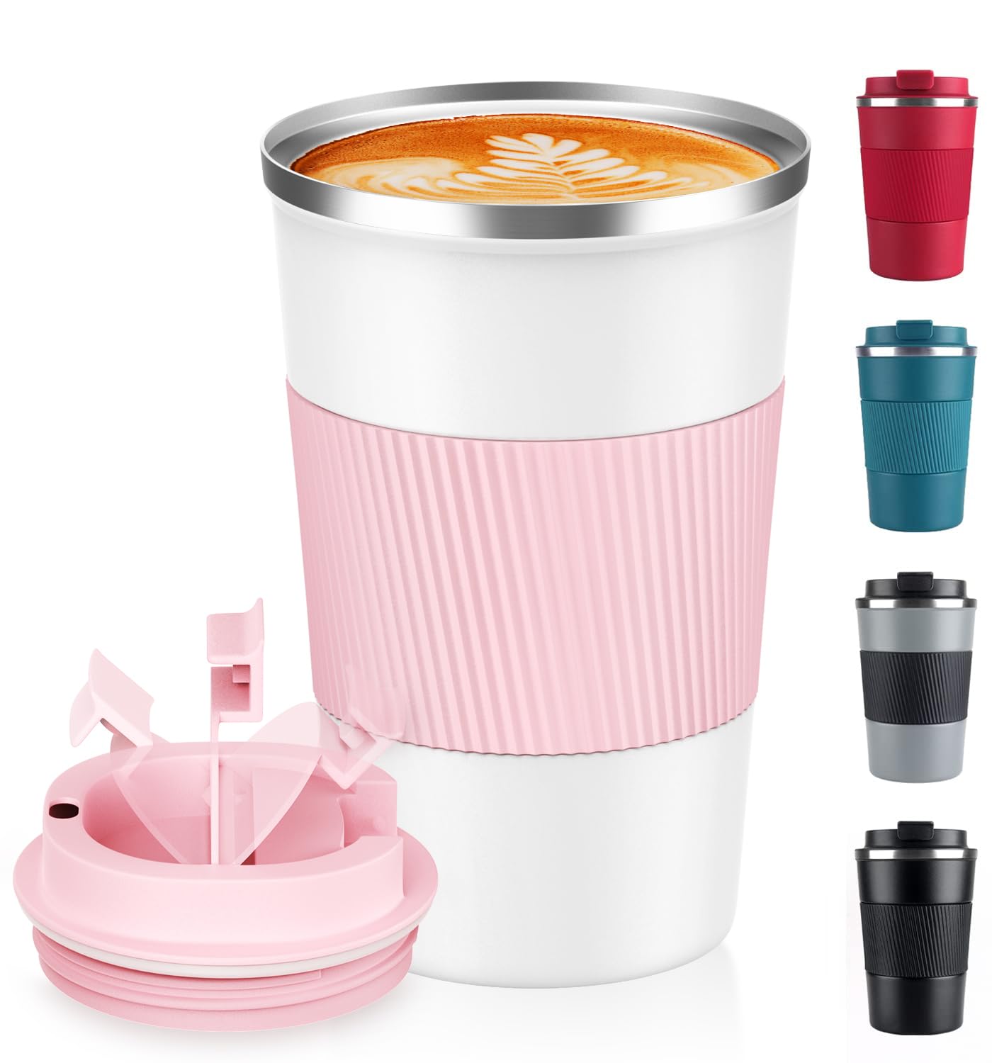 Coffee Mug 12oz - Insulated Travel Mug Spill Proof with Leakproof Lid Vacuum Stainless Steel Travel Coffee Mug Water Tumbler to GO, Reusable Coffee Cup for Men and Women for Hot & Cold Drinks