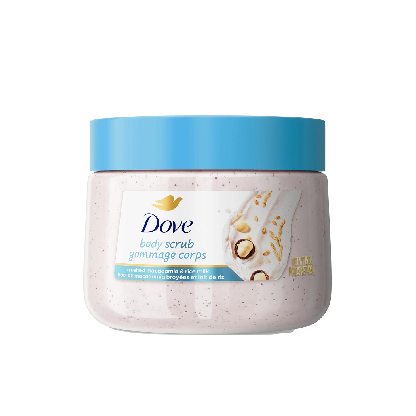 Dove Brown Sugar and Coconut Butter Body Scrub Exfoliates and Deeply Nourishes for Smooth, Radiant Skin 15 oz
