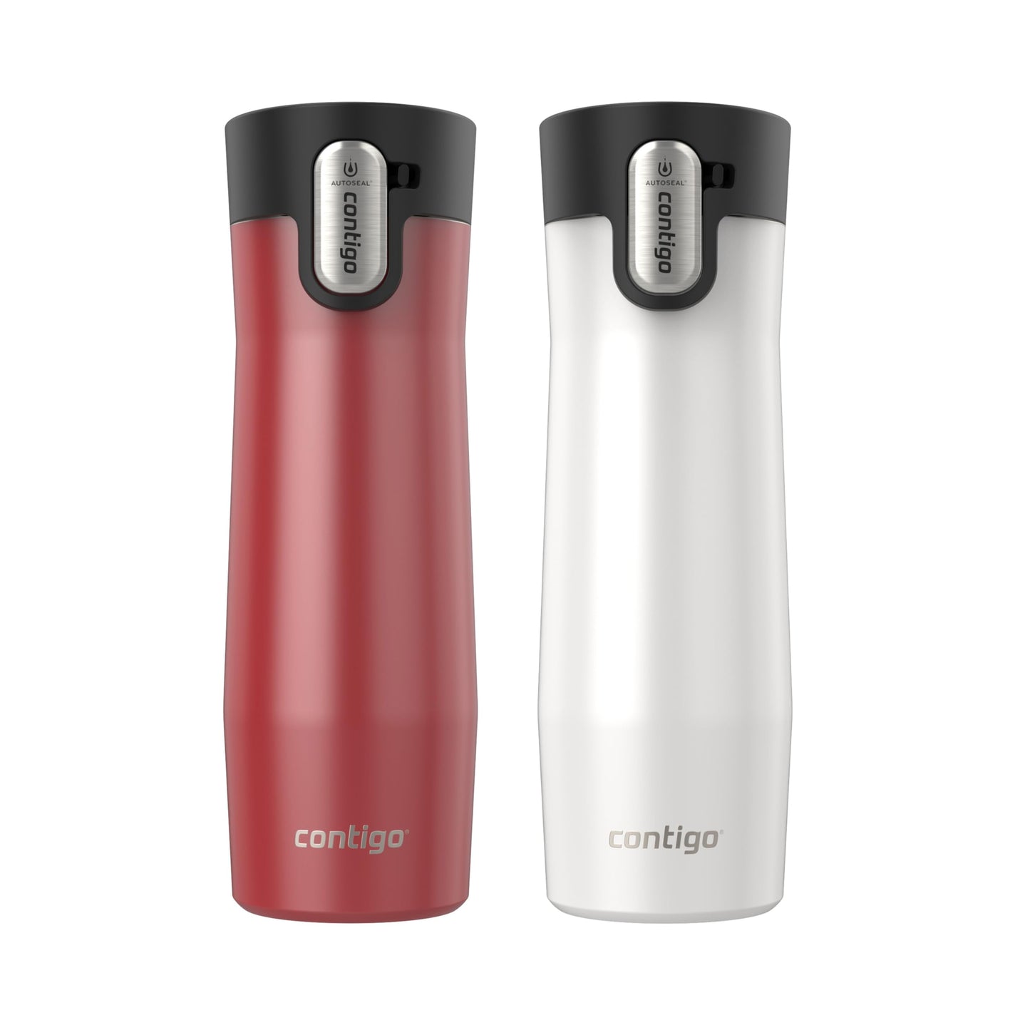 Contigo West Loop Stainless Steel Travel Mug with AUTOSEAL Lid, 16oz., Stainless Steel/Black