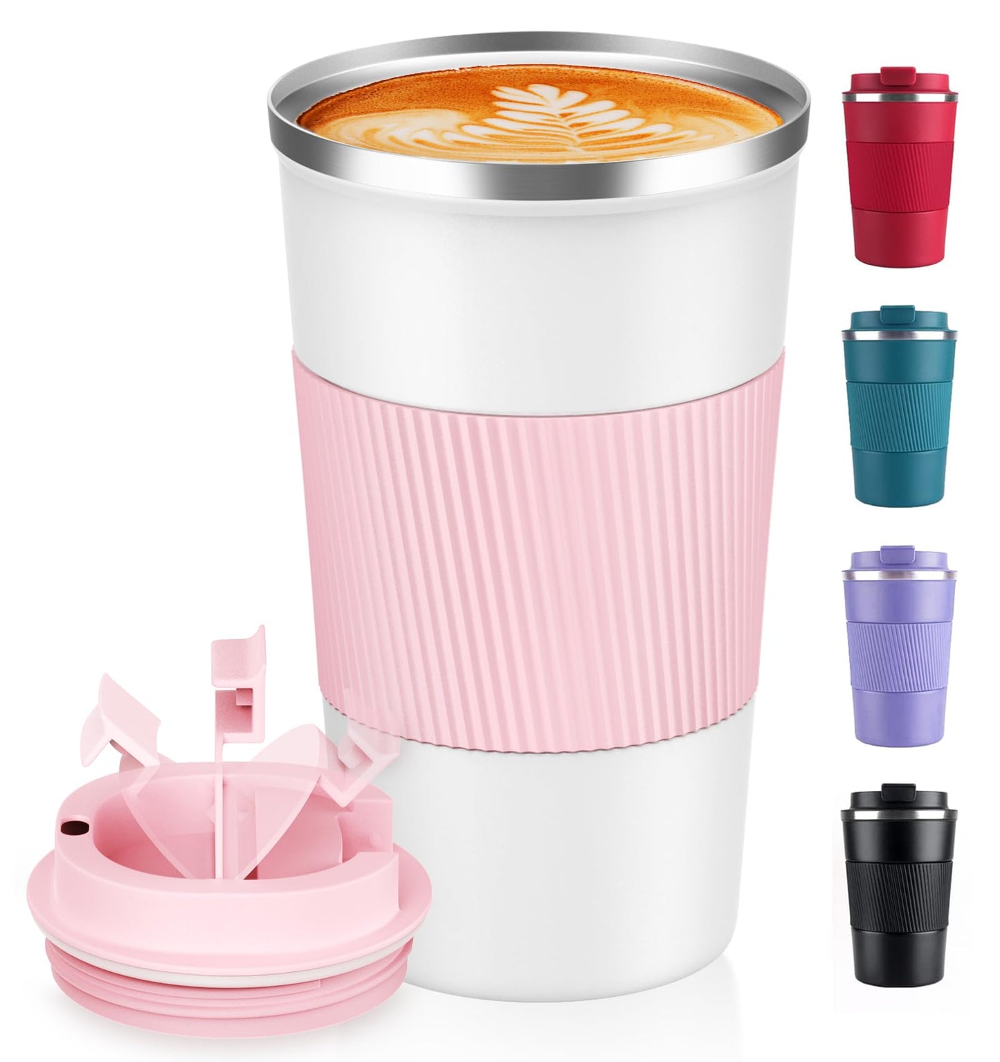 Coffee Mug 12oz - Insulated Travel Mug Spill Proof with Leakproof Lid Vacuum Stainless Steel Travel Coffee Mug Water Tumbler to GO, Reusable Coffee Cup for Men and Women for Hot & Cold Drinks