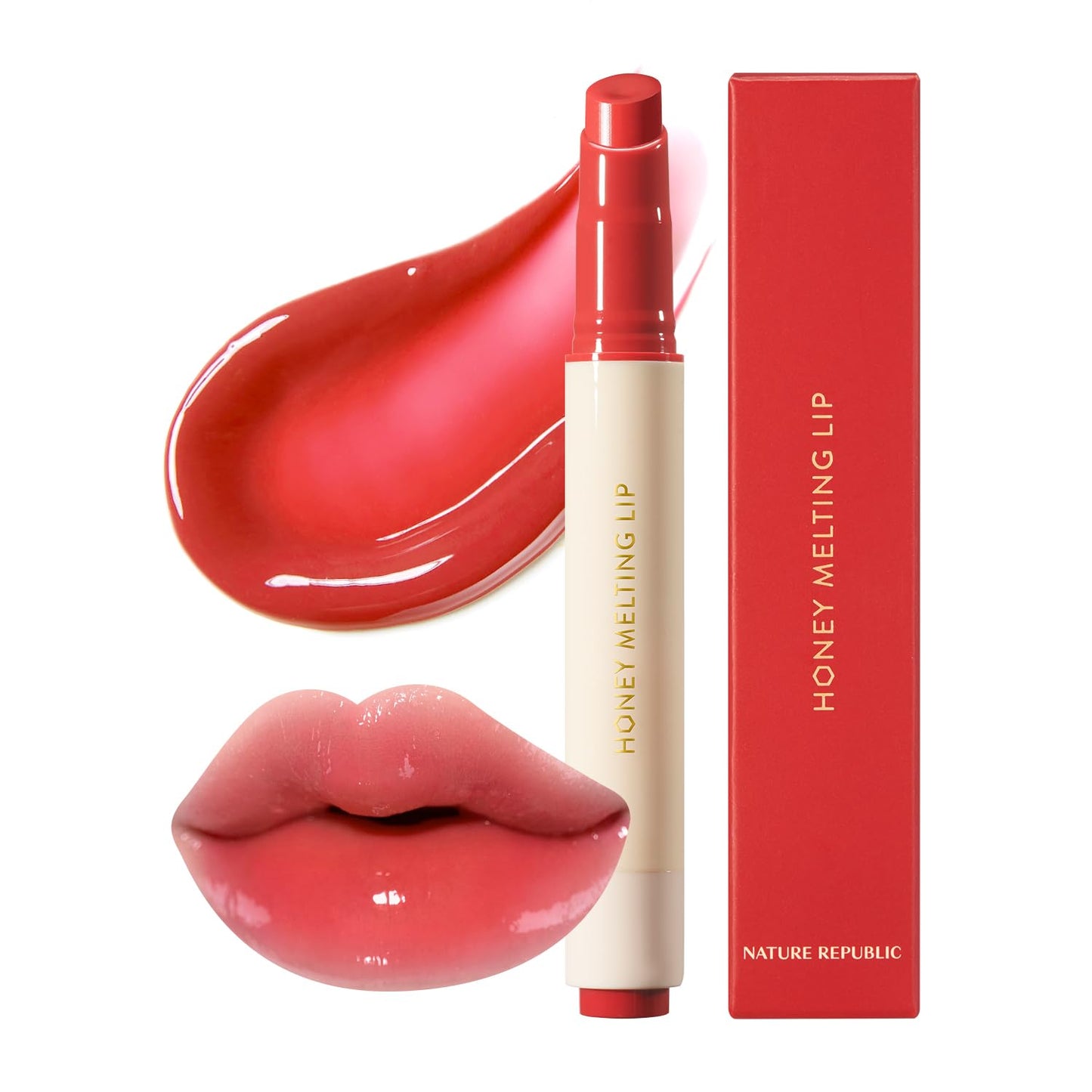 Nature Republic HONEY MELTING LIP PLUMPING (11 PINK) SOFT LIP STICK Tint & Plump Hydrating Gloss, Moisturizing balms, Volumizing formula & Sheer tint, Glowy Finish, korean make up