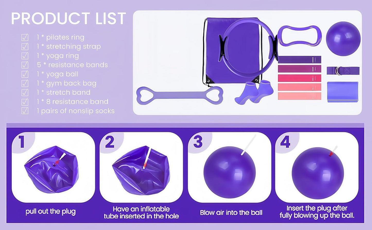 Pilates Essentials Kit for Women, Better Me Pilates Kit, 13-Piece Home Pilates Equipment Set, Perfect for Women's Home Workouts & Beginners