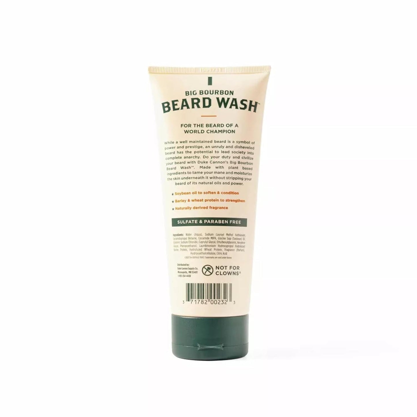 Duke Cannon Supply Co. Big Bourbon Beard Wash - Oak Barrel Scent, Strengthen, Rejuvenate, Soften and Condition (Pack of 3-6 Fl Oz.)