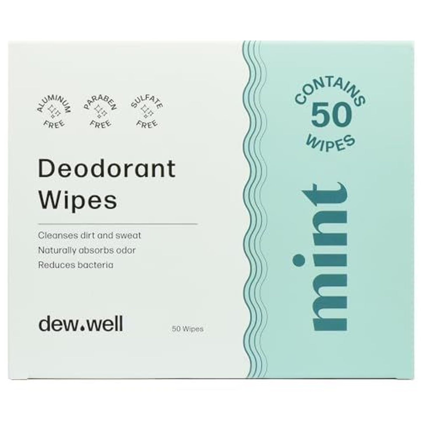 Deodorant Wipes - A Fresh Start When You’re On the Go - Aluminum, Paraben, and Sulfate Free - Rose Scent - 50 Individually Wrapped Wipes