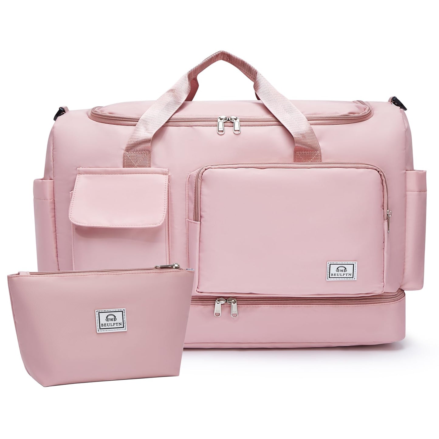 Small Gym Bag for Women, Travel Duffle Bag Carry On Weekender Bag with Shoe Compartment