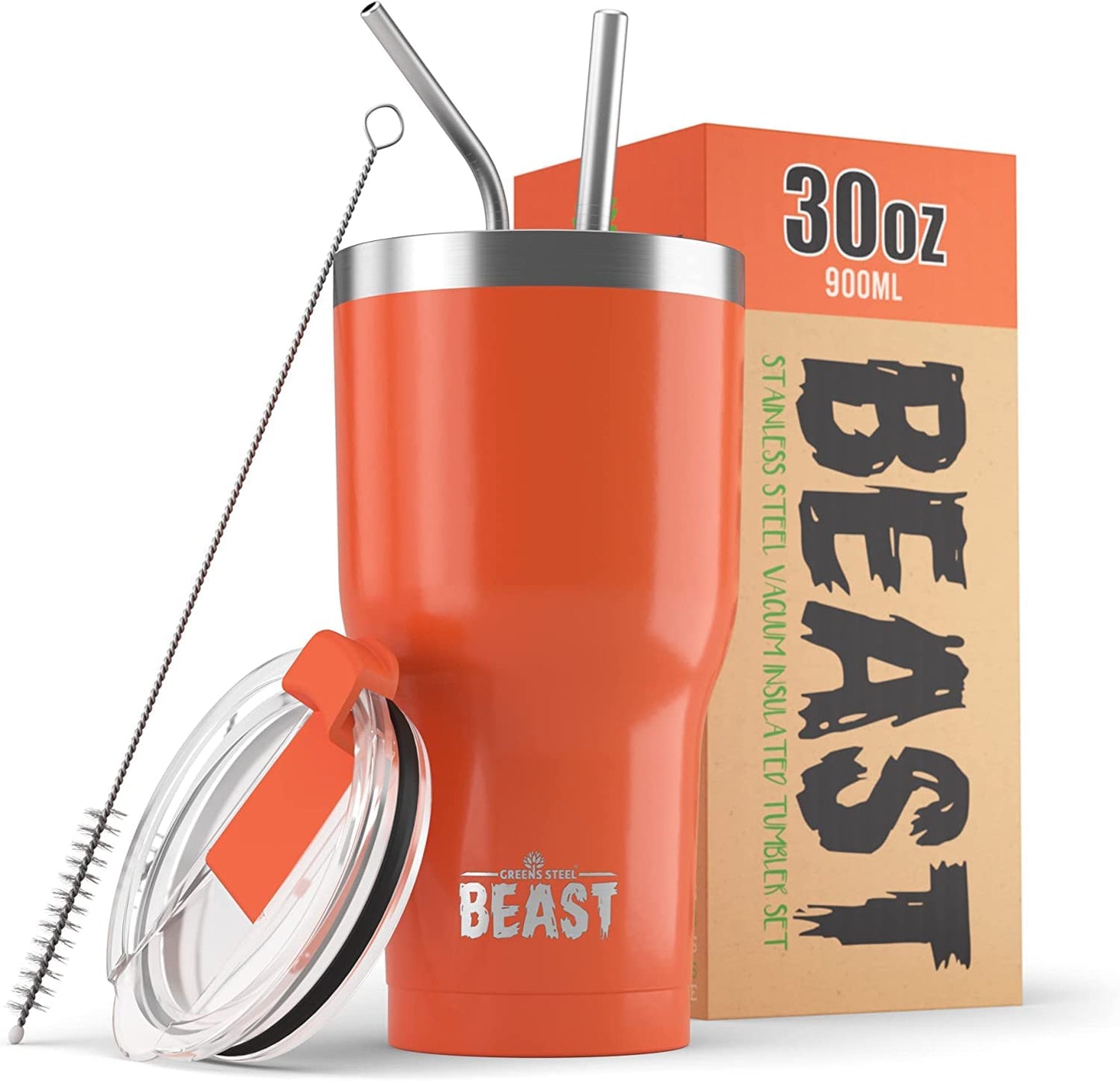Beast 50 oz Tumbler Stainless Steel Vacuum Insulated Coffee Ice Cup Double Wall Travel Flask (Arctic White)