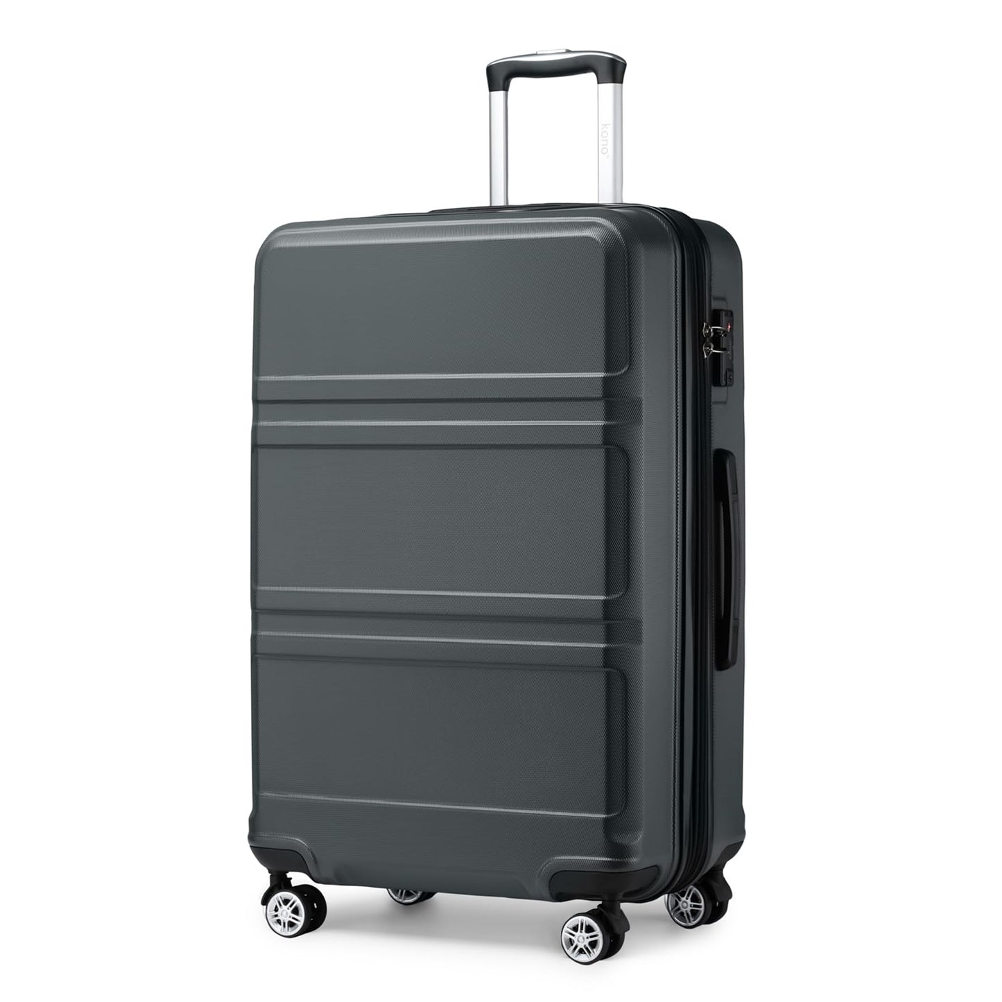 Kono 3 Piece Luggage Sets Expandable(only 28") Lightweight with Spinner Wheels TSA Lock Hardside Travel Rolling Suitcases 20in 24in 28in Carry on Pink