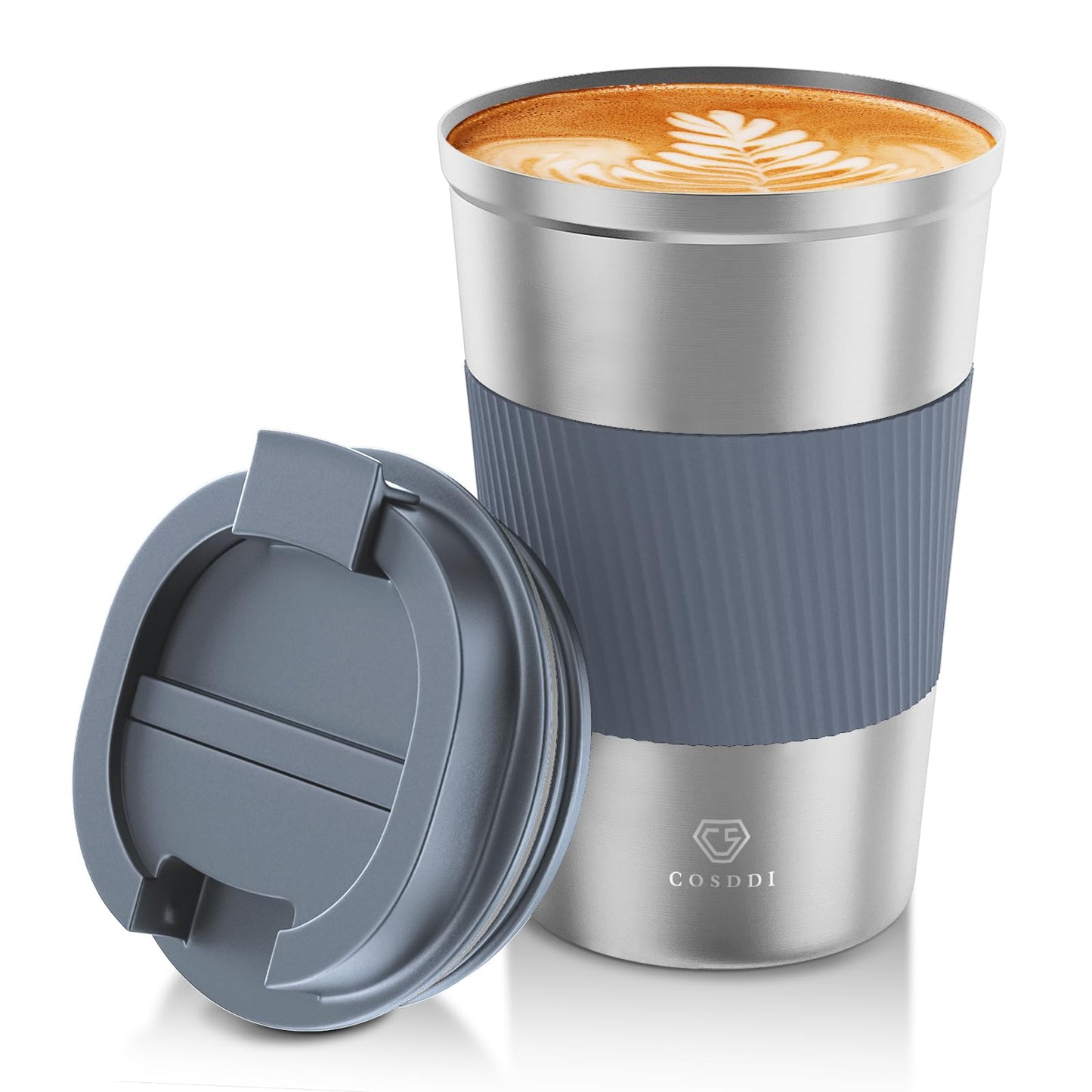 12 oz Stainless Steel Vacuum Insulated Tumbler - Coffee Travel Mug Spill Proof with Lid - Thermos Cup for Keep Hot/Ice Coffee,Tea and Beer (Green)
