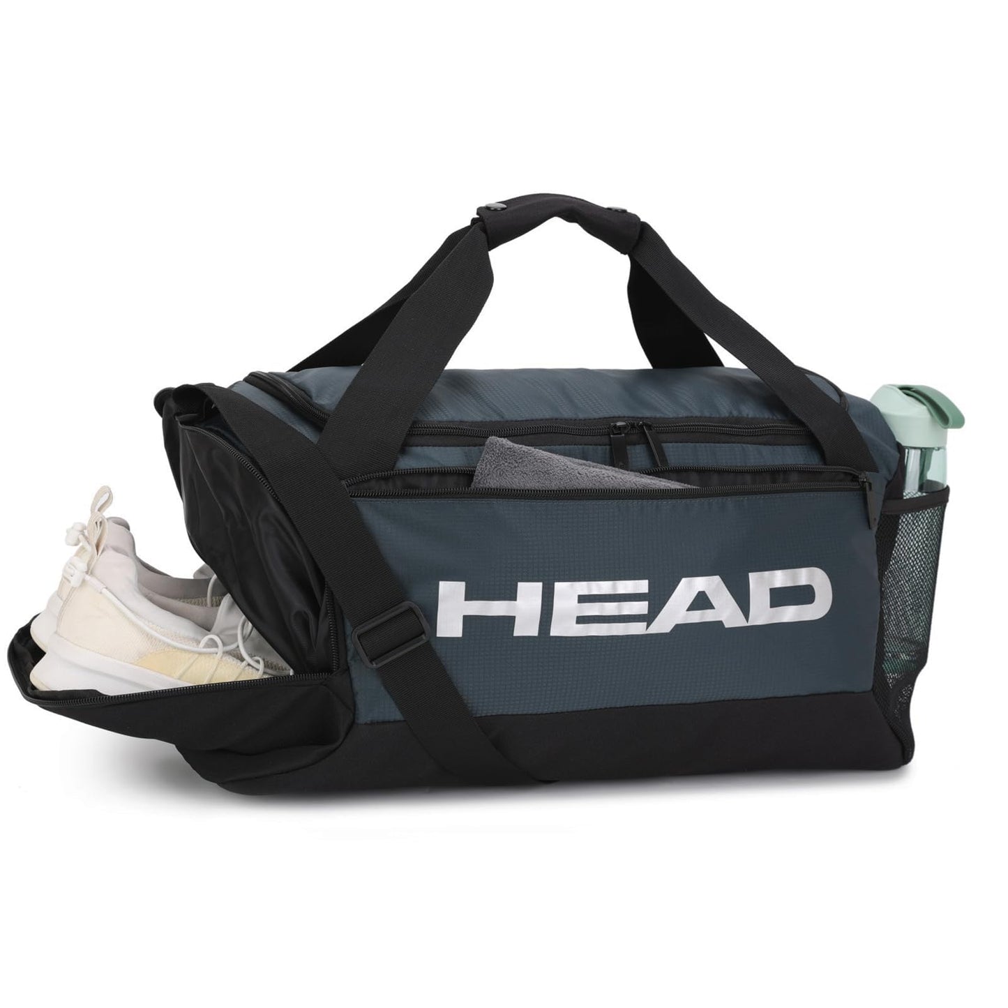 HEAD 45L Waterproof Tennis Duffel Bag for Men, Large Capacity Sports Gym Bags with Shoes Compartment, Lightweight Crossbody Duffle Bag for Business/Workout/Fitness/Weekender/Overnight