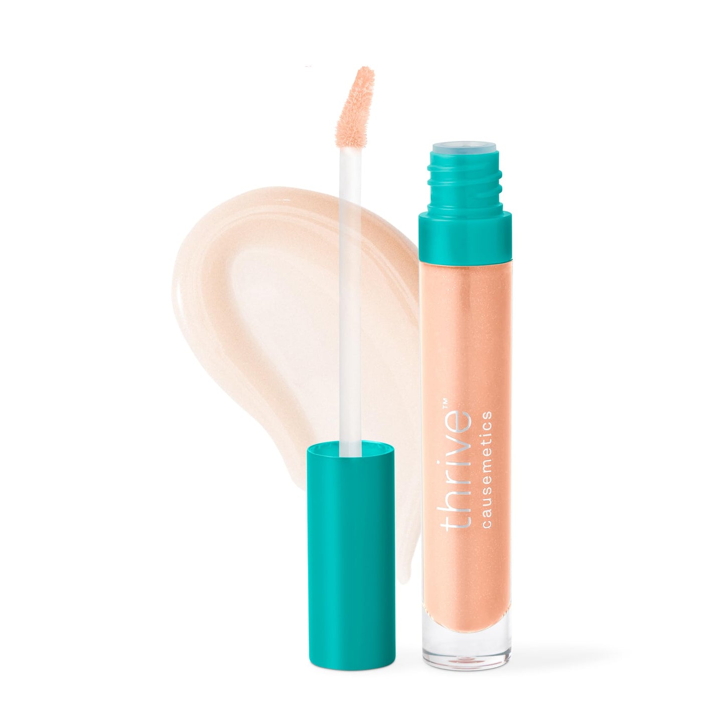 Thrive Causemetics Sheer Strength Lip Plumping Peptide Gloss, Lip Plumper with Vitamin E, Peptides, Plumps, Smooths & Hydrates Lips, High Shine, Vegan & Cruelty Free, Kaisa (Dusty Rose)