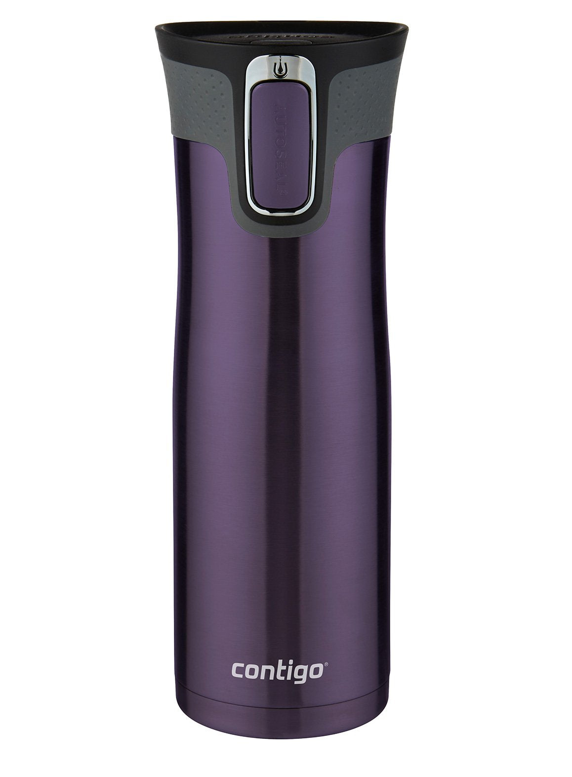 Contigo West Loop Stainless Steel Travel Mug with AUTOSEAL Lid, 16oz., Stainless Steel/Black