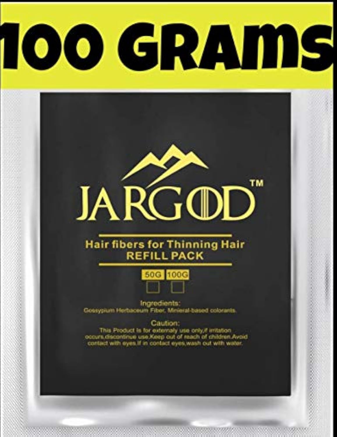 100 Gram Hair Building Fibers - Refill Your Existing Fiber Bottle - Hair Filler Fibers - Hair Loss Concealer For Thinning Hair by JARGOD (Dark Brown)