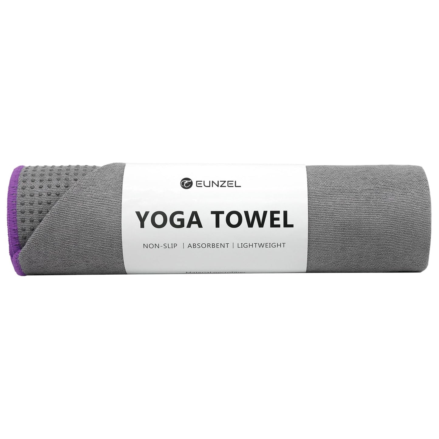 Eunzel Hot Yoga Towel - Microfiber Non Slip Yoga Mat Towel with Grip Dot Sweat Absorbent Towel for Hot Yoga, Pilates and Fitness 72" x 24", Dark Cyan/Orange