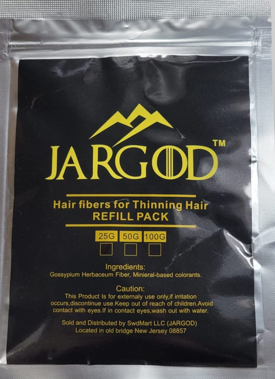 100 Gram Hair Building Fibers - Refill Your Existing Fiber Bottle - Hair Filler Fibers - Hair Loss Concealer For Thinning Hair by JARGOD (Dark Brown)