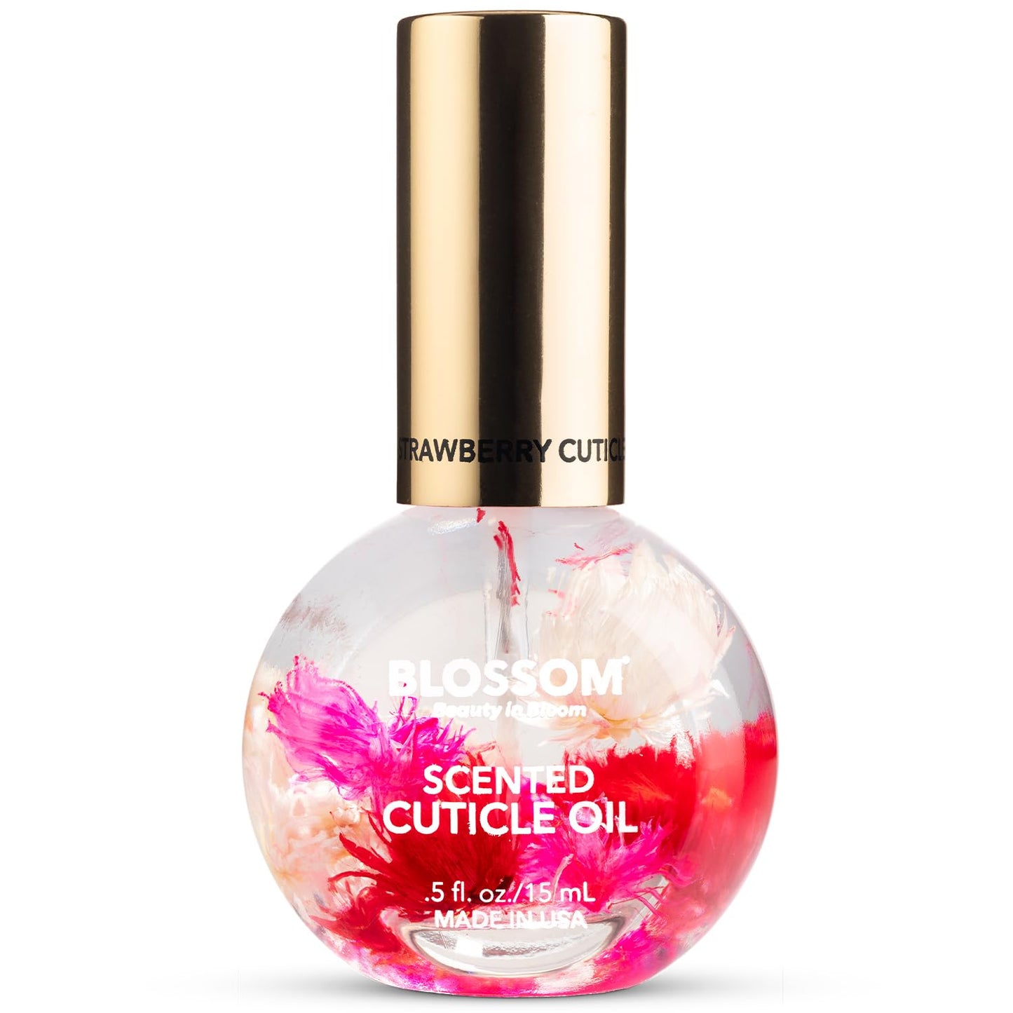 Blossom Cuticle Oil for Nails, Hydrating, Moisturizing, Scented Nail Oil Cuticle Care, Infused with Real Flowers, Made in USA, 0.5 fl. oz, Rose