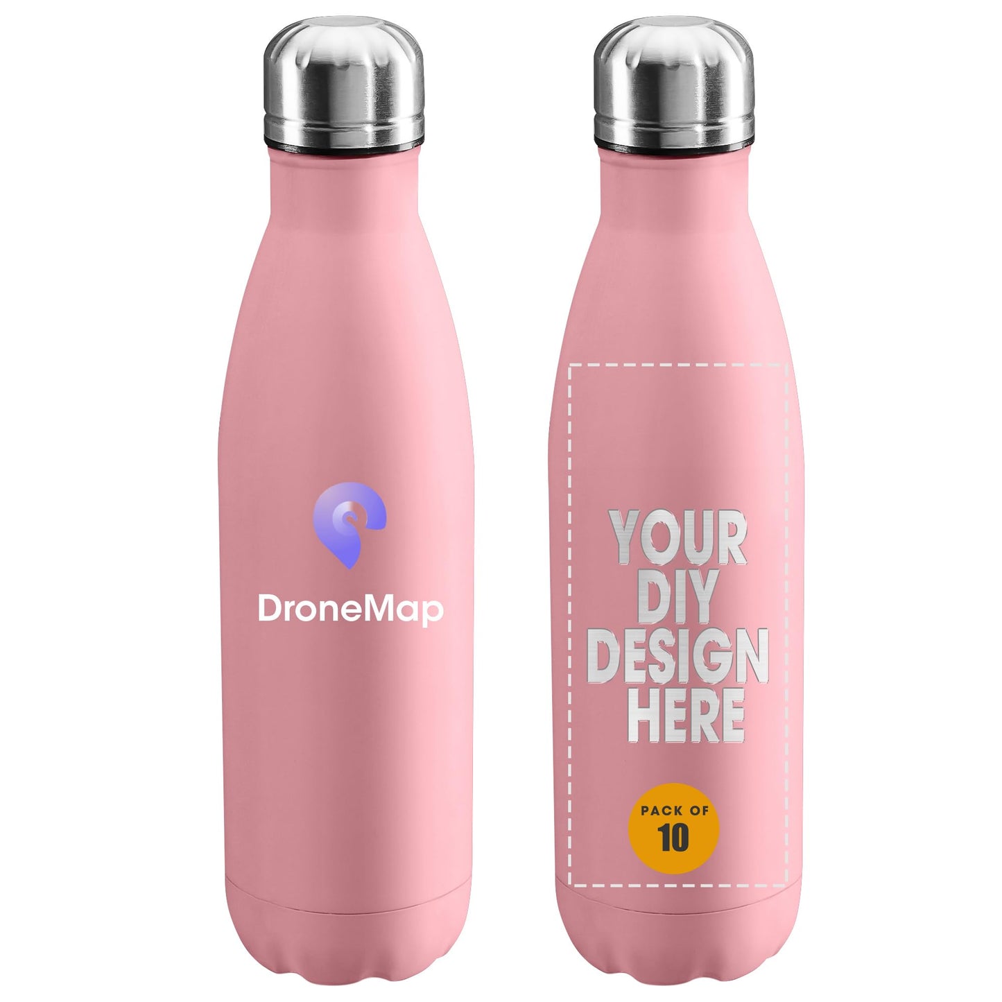 Personalized Custom Water Bottles Print in USA 17oz 10 Pcs Stainless Steel Double Wall Insulated Leakproof Cups With Colorful Text Logo for Sports Outdoors