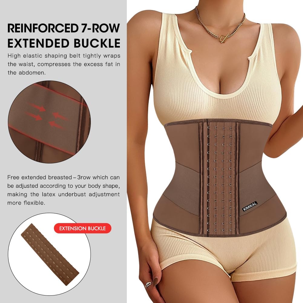 KIMIKAL Women Waist Trainer Corset Belt: Under Clothes Sport Tummy Control Long Torso Shapewear