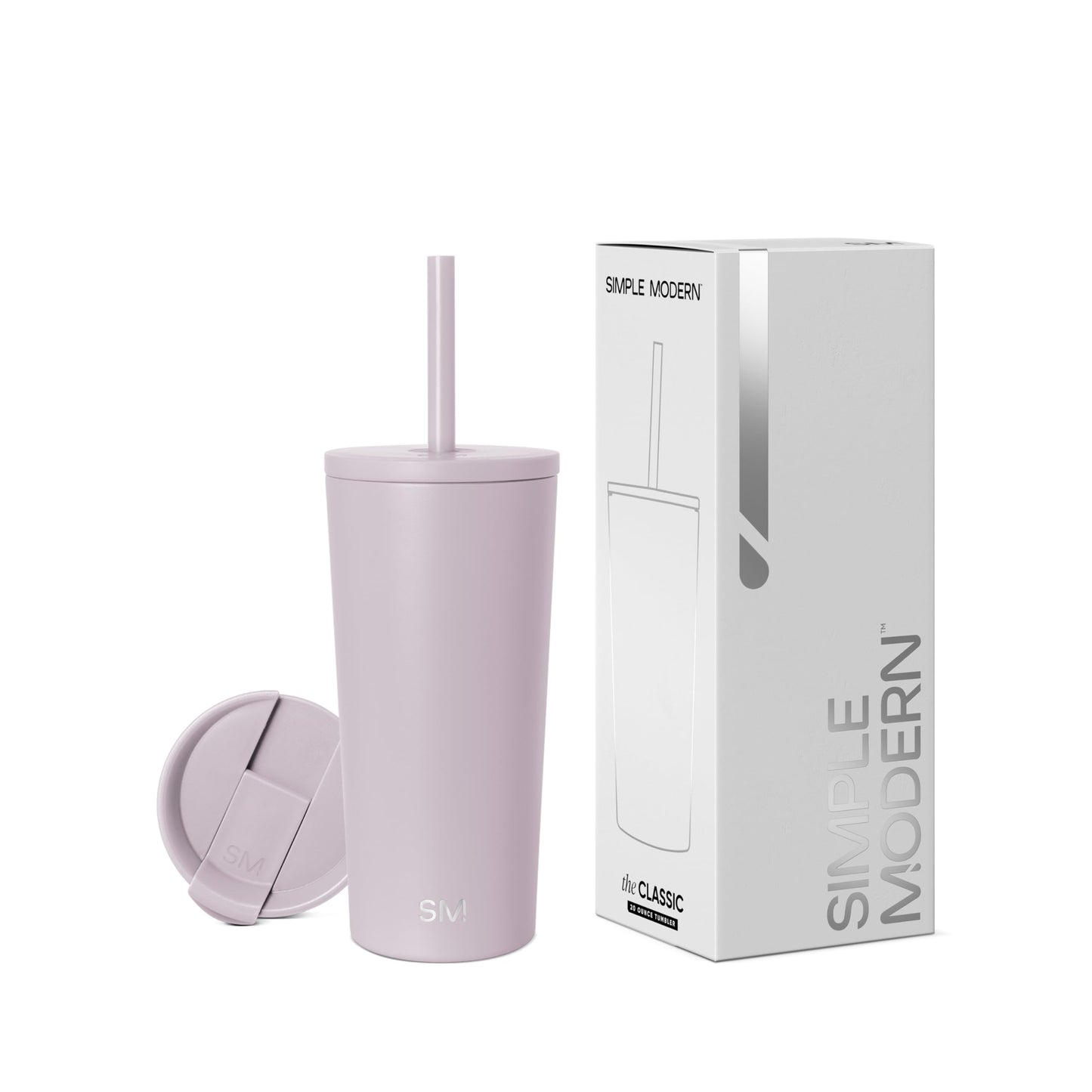 Simple Modern Insulated Tumbler with Lid and Straw | Iced Coffee Cup Reusable Stainless Steel Water Bottle Travel Mug | Gifts for Women Men Her Him | Classic Collection | 24oz | Midnight Black