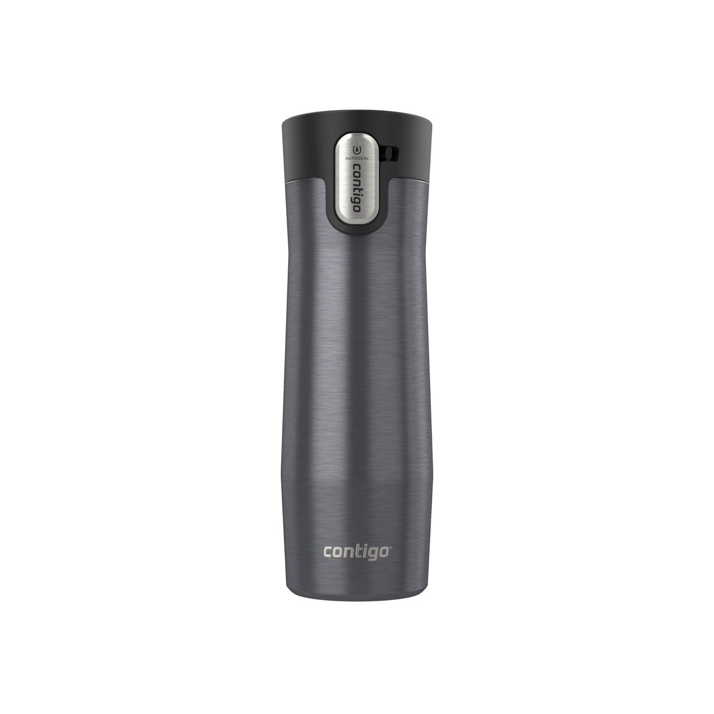 Contigo West Loop Stainless Steel Travel Mug with AUTOSEAL Lid, 16oz., Stainless Steel/Black