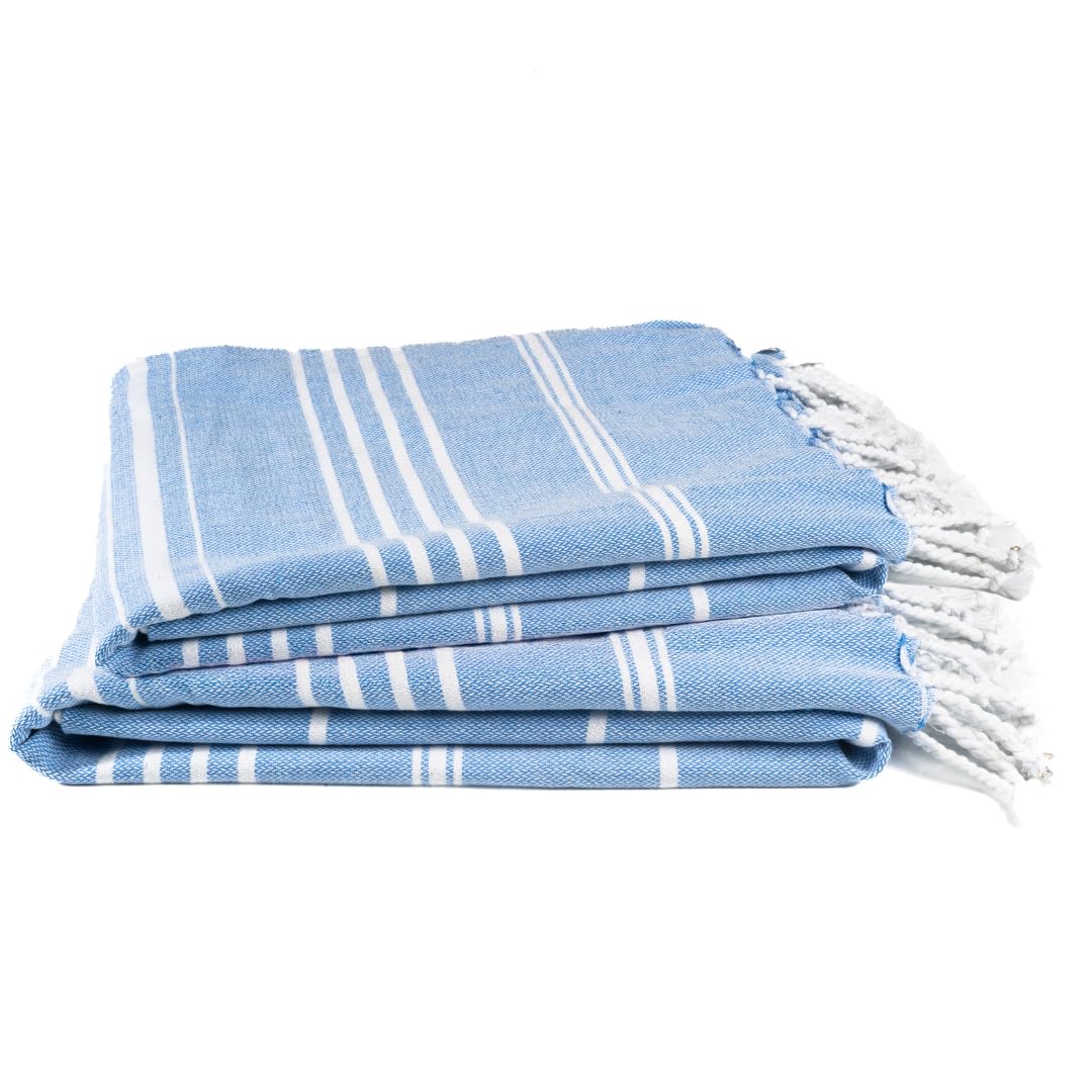 Cotton Turkish Beach Towel Towels Oversized 36"x72" Pool Absorbent Extra Large Quick Dry Sand Travel Towel (Beige, 4 Pack)