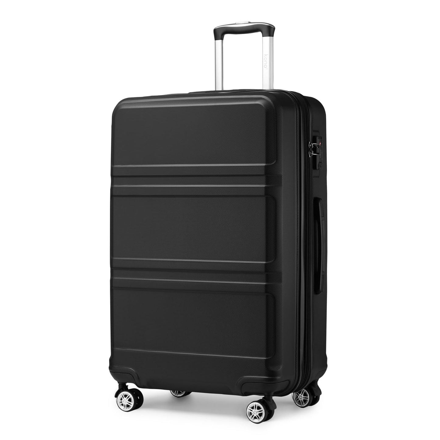 Kono 3 Piece Luggage Sets Expandable(only 28") Lightweight with Spinner Wheels TSA Lock Hardside Travel Rolling Suitcases 20in 24in 28in Carry on Pink