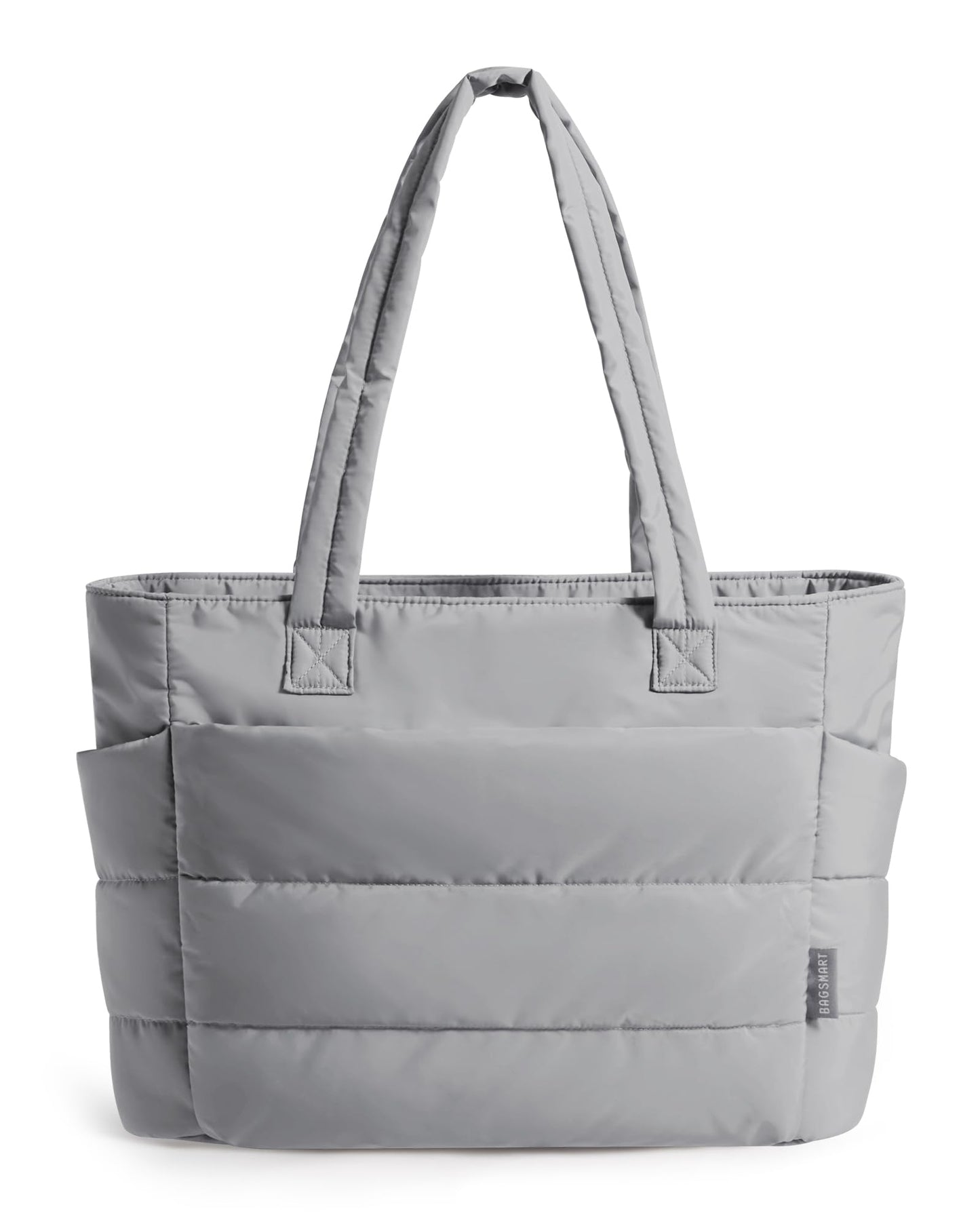 BAGSMART Tote Bag for Women, Lightweight Puffy Tote Bag with Compartments Quilted Shoulder Bag Handbag for Travel, Work, Gym