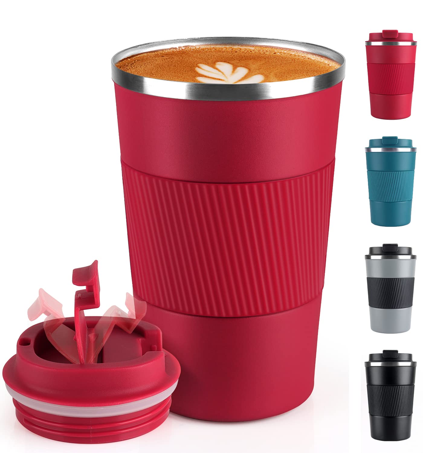 Coffee Mug 12oz - Insulated Travel Mug Spill Proof with Leakproof Lid Vacuum Stainless Steel Travel Coffee Mug Water Tumbler to GO, Reusable Coffee Cup for Men and Women for Hot & Cold Drinks